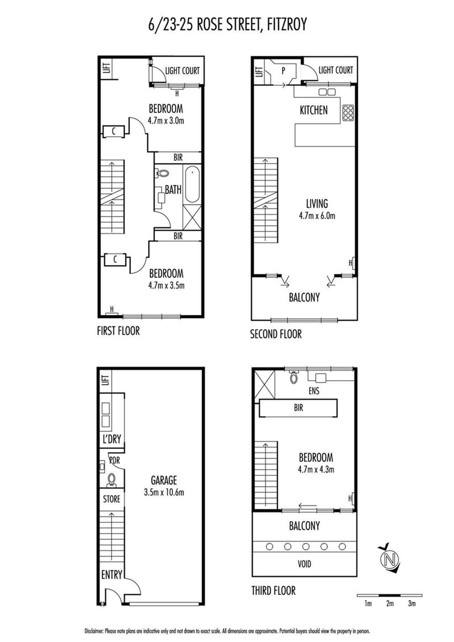 Floorplan of Homely townhouse listing, 6/25-33 Rose Street, Fitzroy VIC 3065