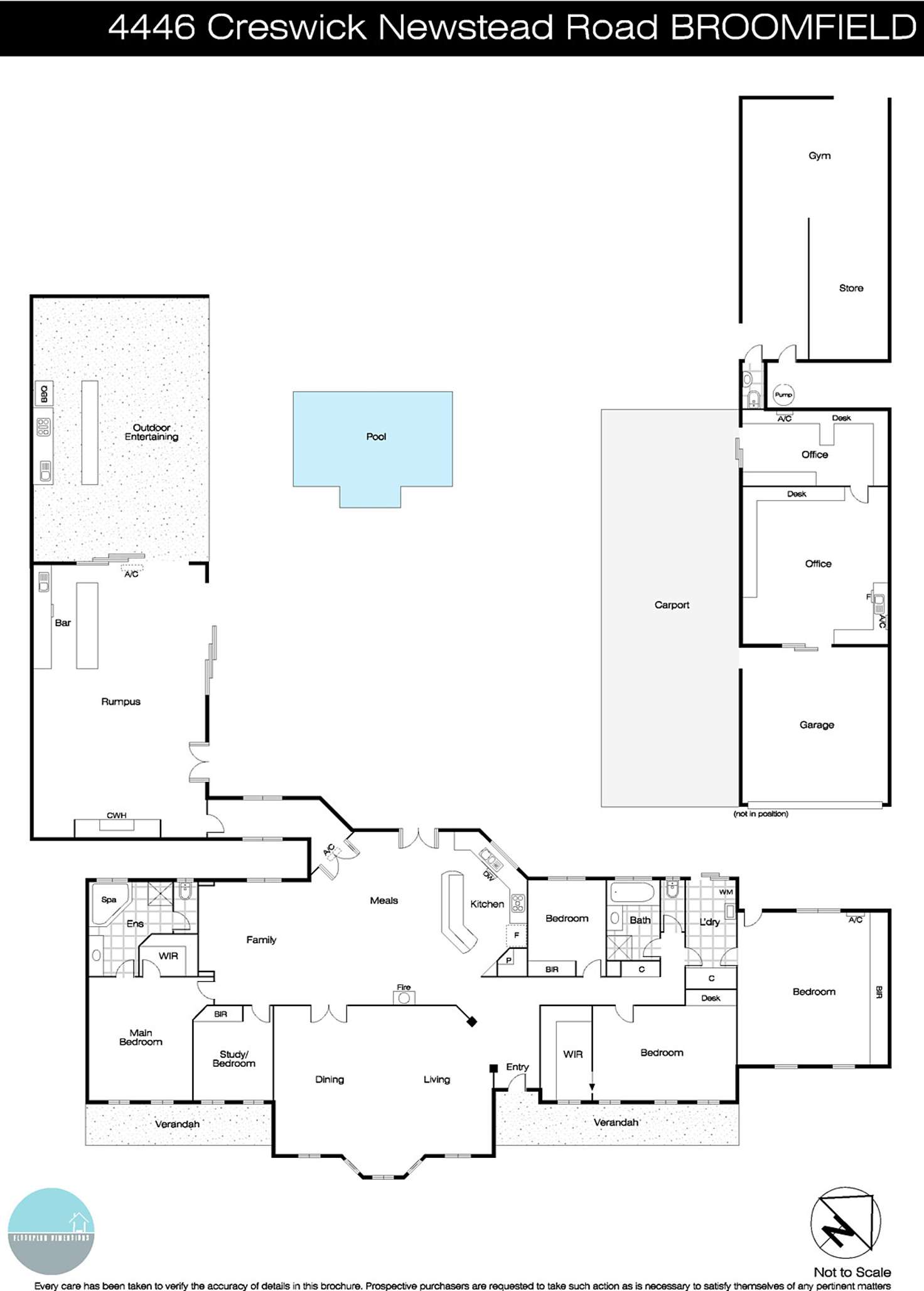 Floorplan of Homely house listing, 4446 Creswick-Newstead Road, Broomfield VIC 3364