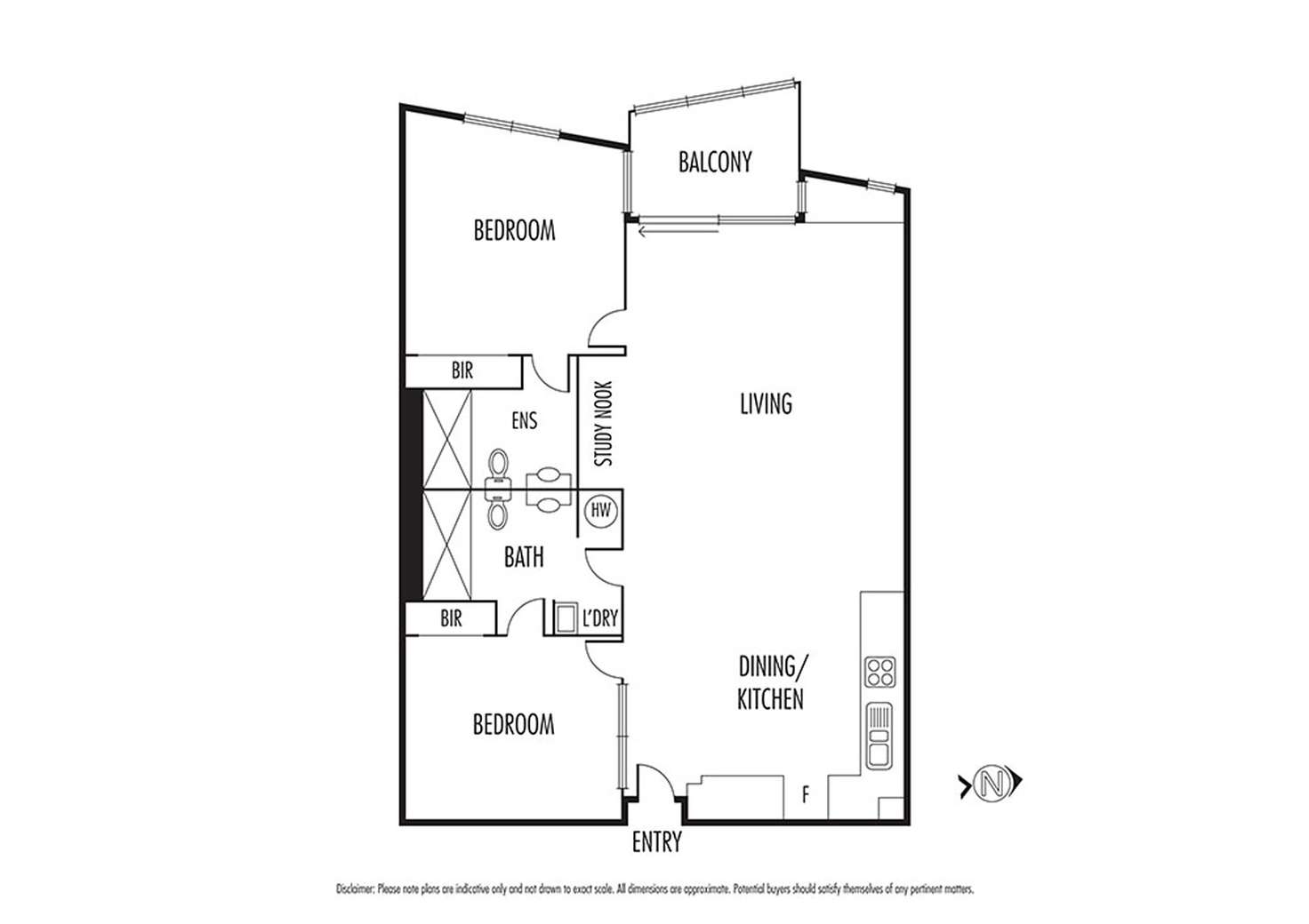 Floorplan of Homely apartment listing, 304/100 Western Beach Road, Geelong VIC 3220