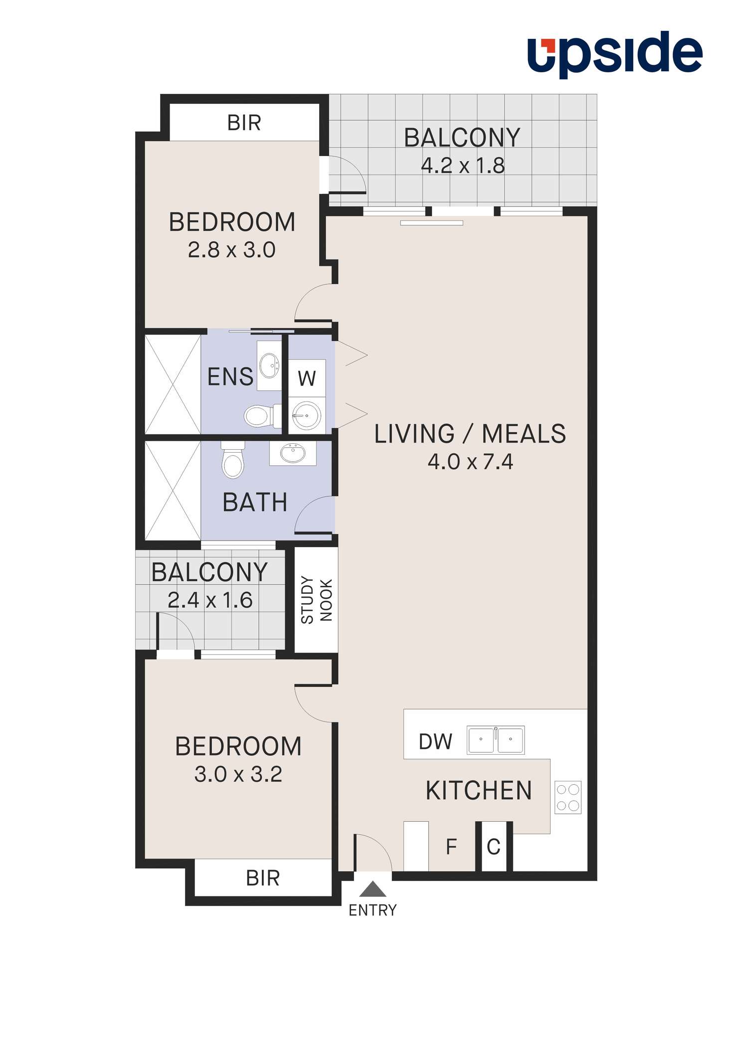 Floorplan of Homely apartment listing, 213/90 Buckley Street, Footscray VIC 3011