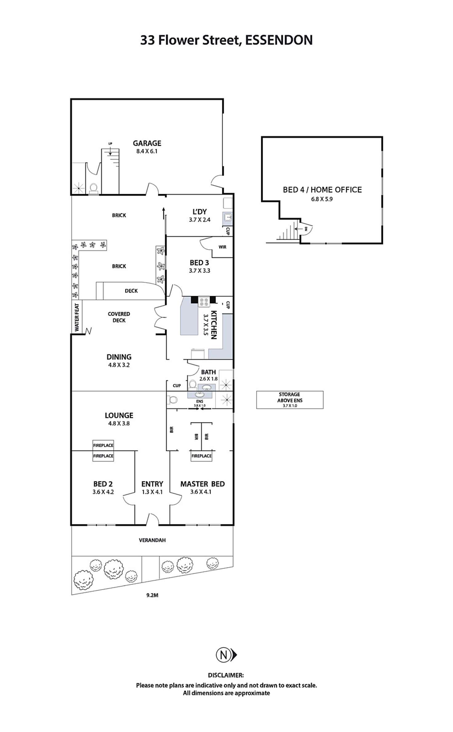Floorplan of Homely house listing, 33 Flower Street, Essendon VIC 3040