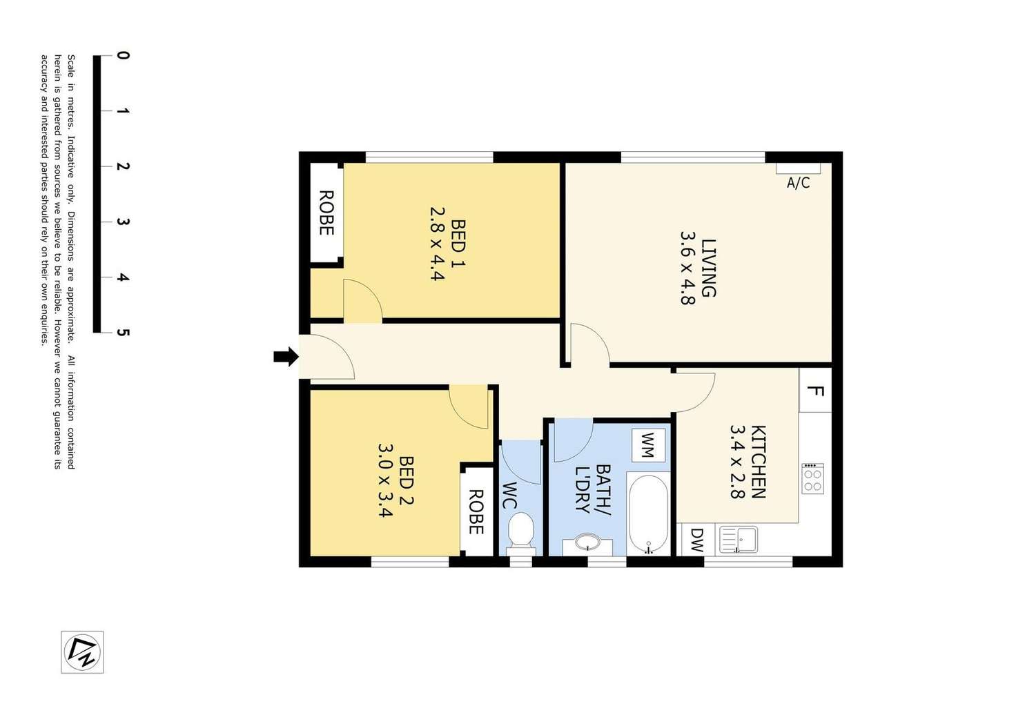 Floorplan of Homely unit listing, 2/165 Power  Street, Hawthorn VIC 3122