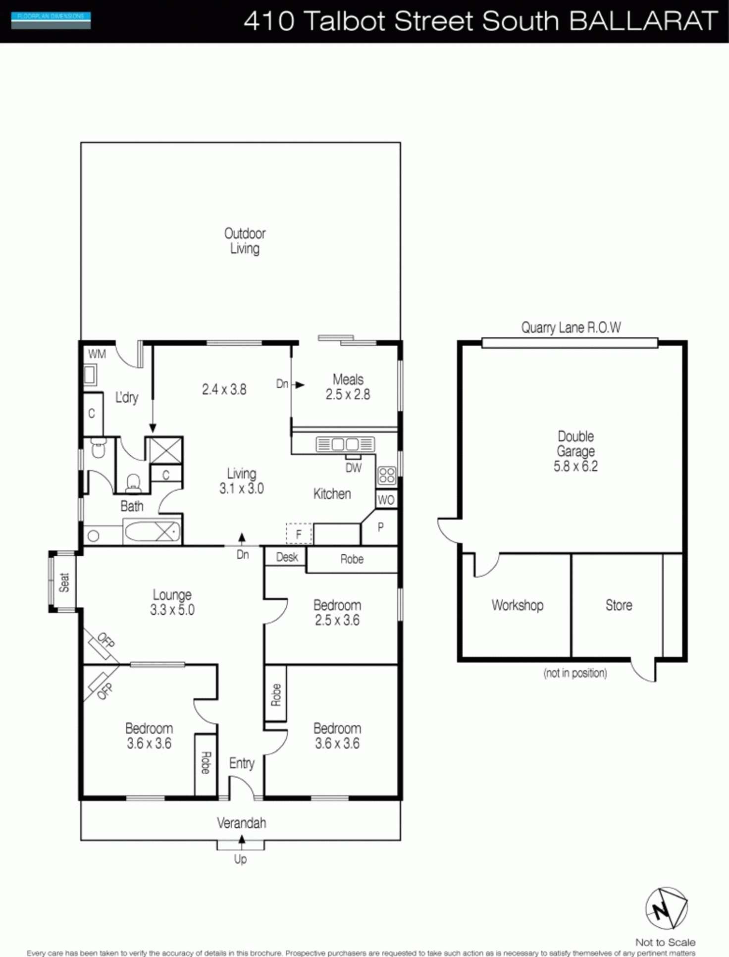 Floorplan of Homely house listing, 410 Talbot Street South, Ballarat Central VIC 3350