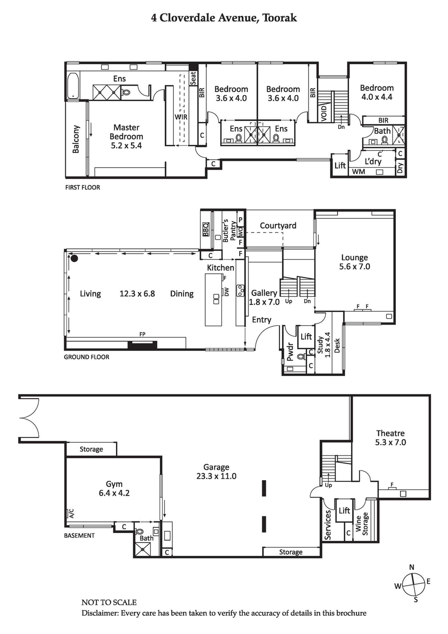 Floorplan of Homely house listing, 4 Cloverdale Avenue, Toorak VIC 3142