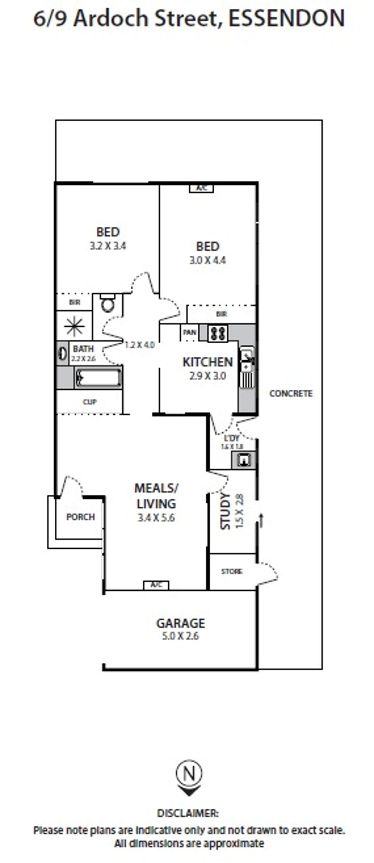 Floorplan of Homely unit listing, 6/9 Ardoch Street, Essendon VIC 3040