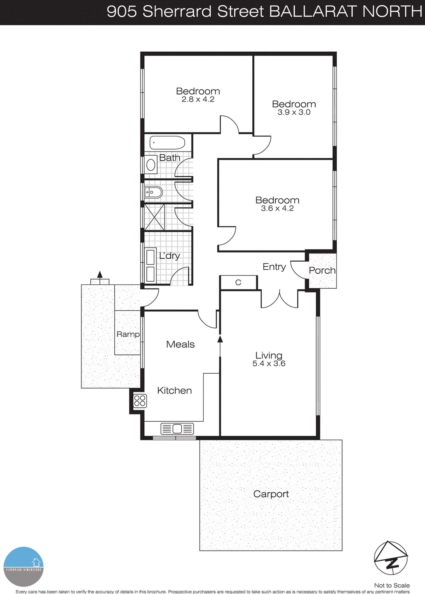 Floorplan of Homely house listing, 905 Sherrard Street, Ballarat North VIC 3350