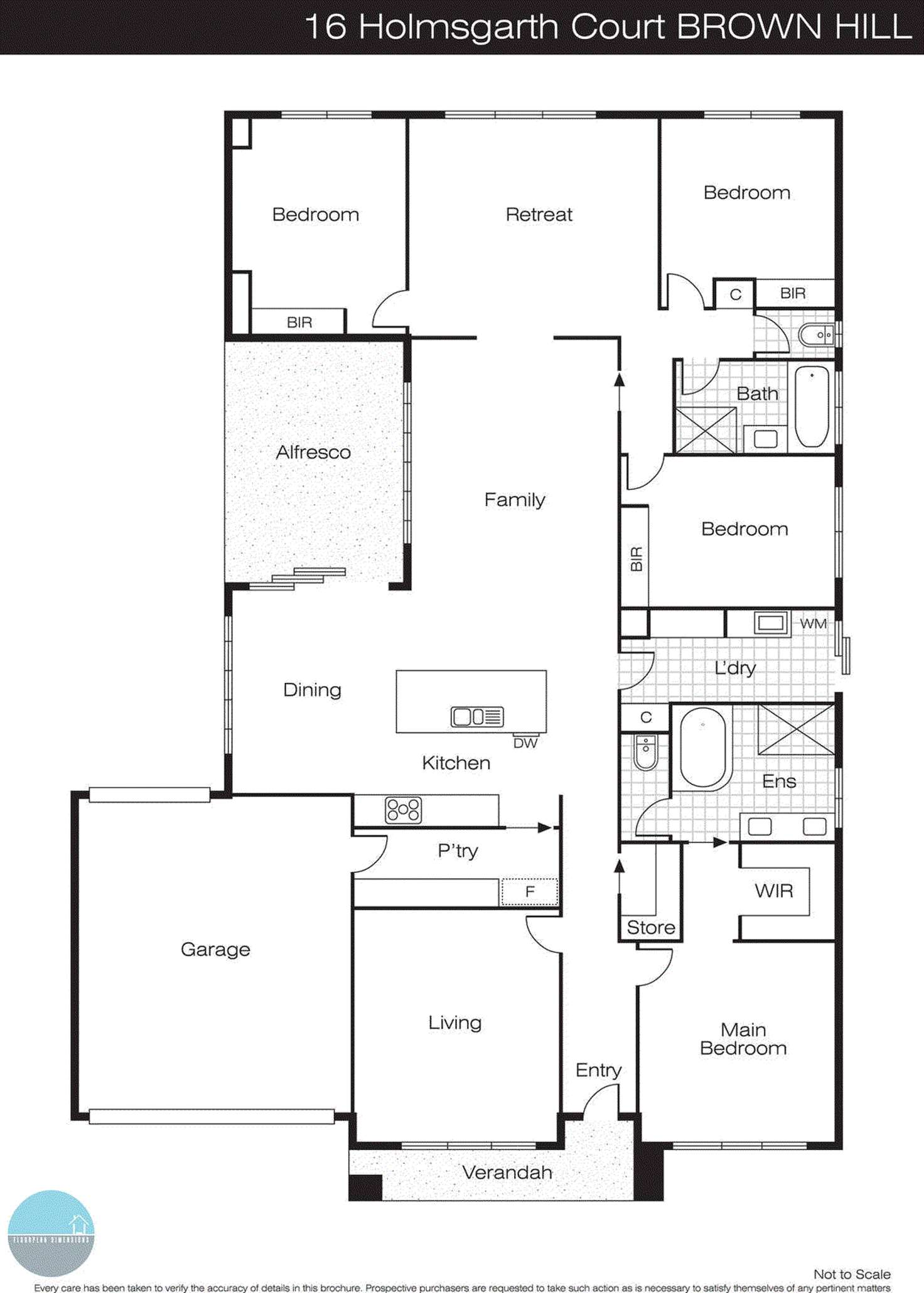 Floorplan of Homely house listing, 16 Holmsgarth Court, Brown Hill VIC 3350