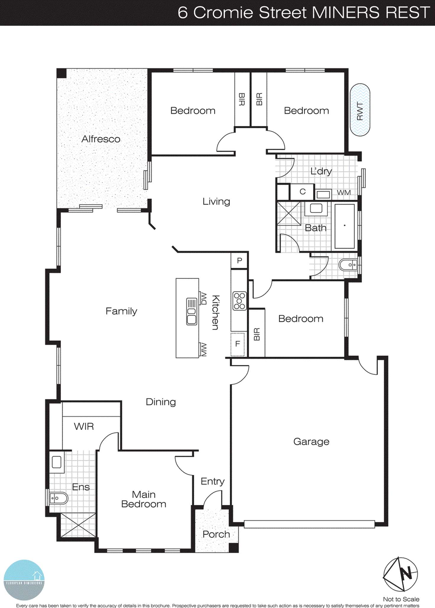 Floorplan of Homely house listing, 6 Cromie Street, Miners Rest VIC 3352