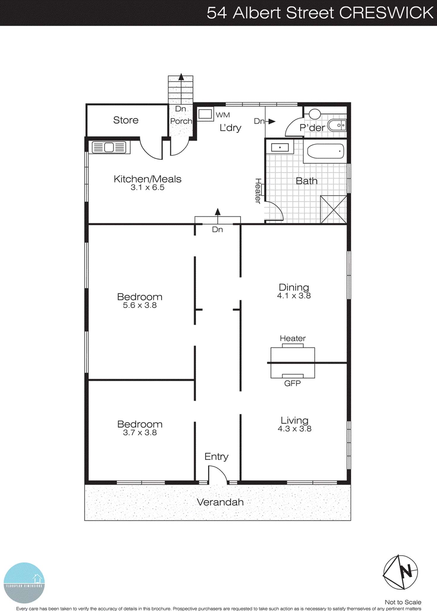 Floorplan of Homely house listing, 54 Albert Street, Creswick VIC 3363