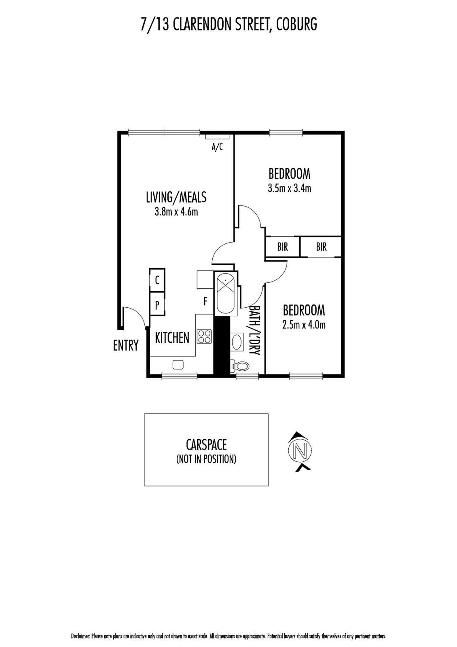 Floorplan of Homely apartment listing, 7/13 Clarendon Street, Coburg VIC 3058