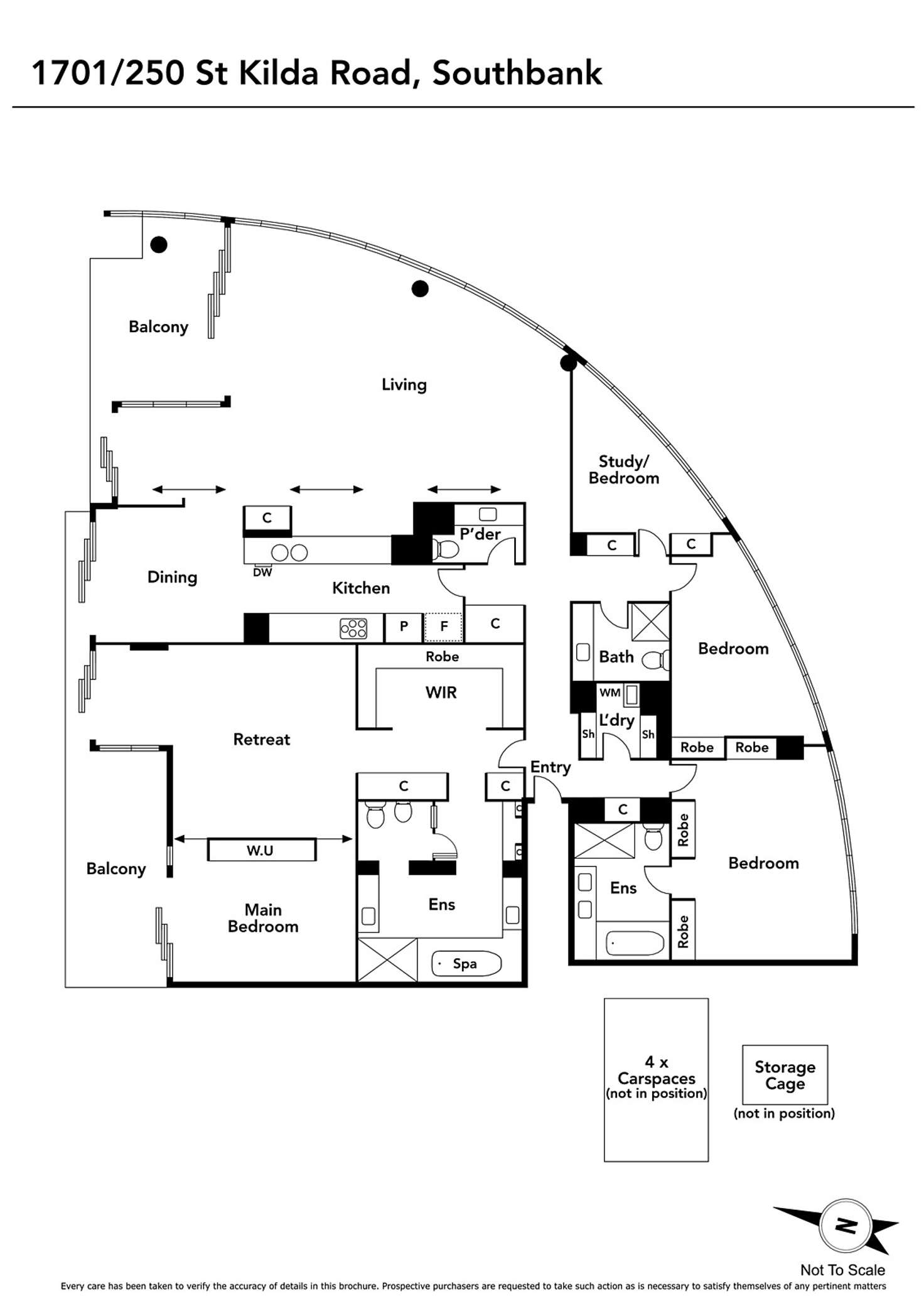 Floorplan of Homely apartment listing, 1701/250 St Kilda Road, Southbank VIC 3006