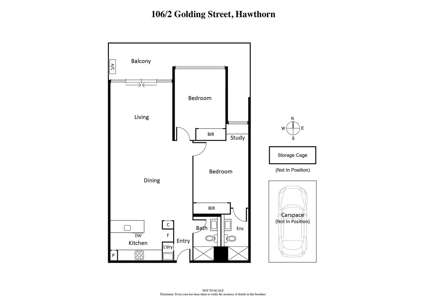 Floorplan of Homely apartment listing, 106/2 Golding Street, Hawthorn VIC 3122