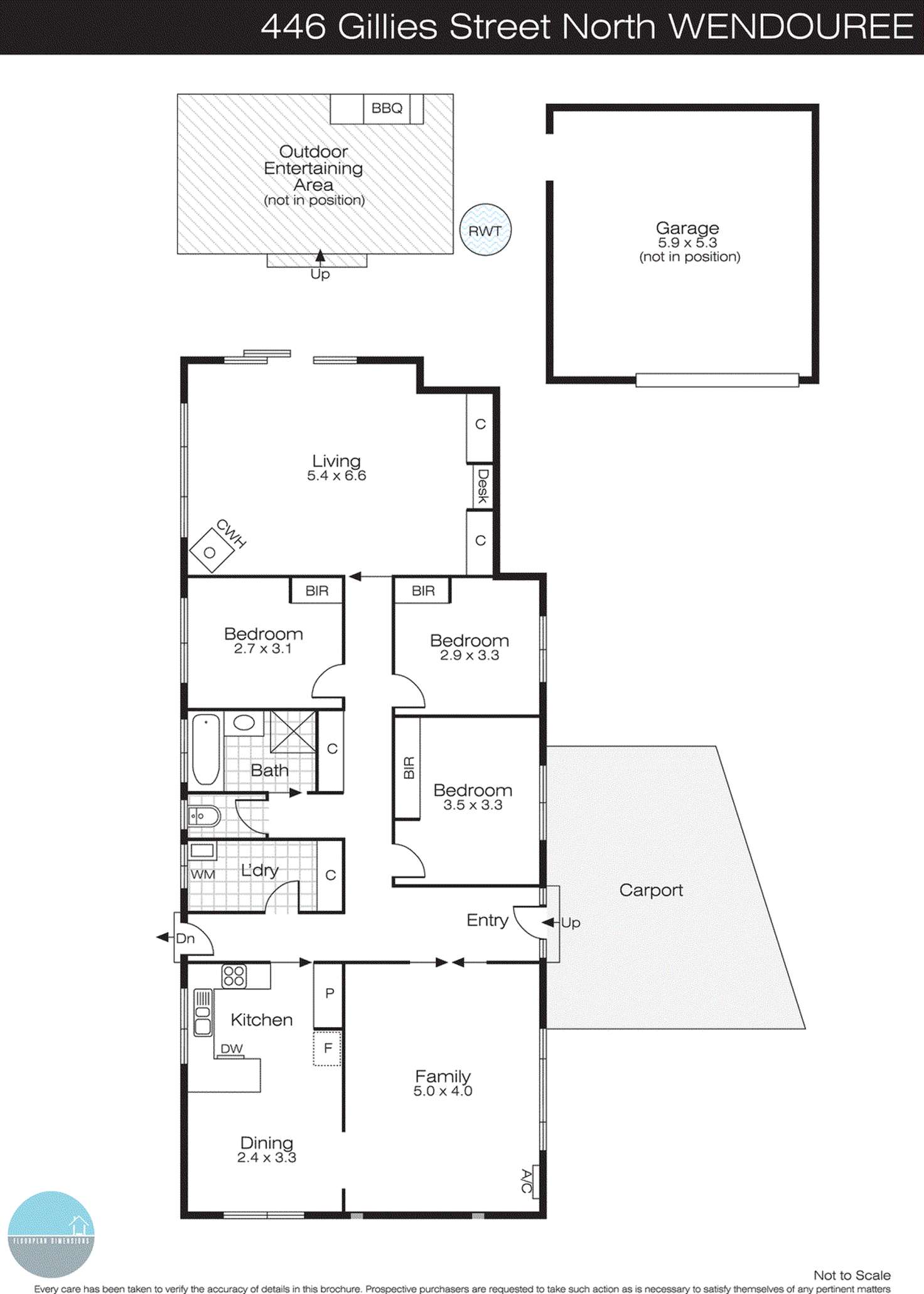 Floorplan of Homely house listing, 446 Gillies Street North, Wendouree VIC 3355