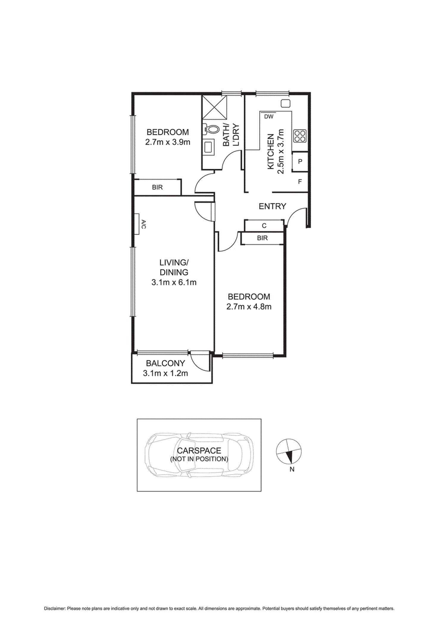 Floorplan of Homely unit listing, 1/85 Mitchell Street, Bentleigh VIC 3204