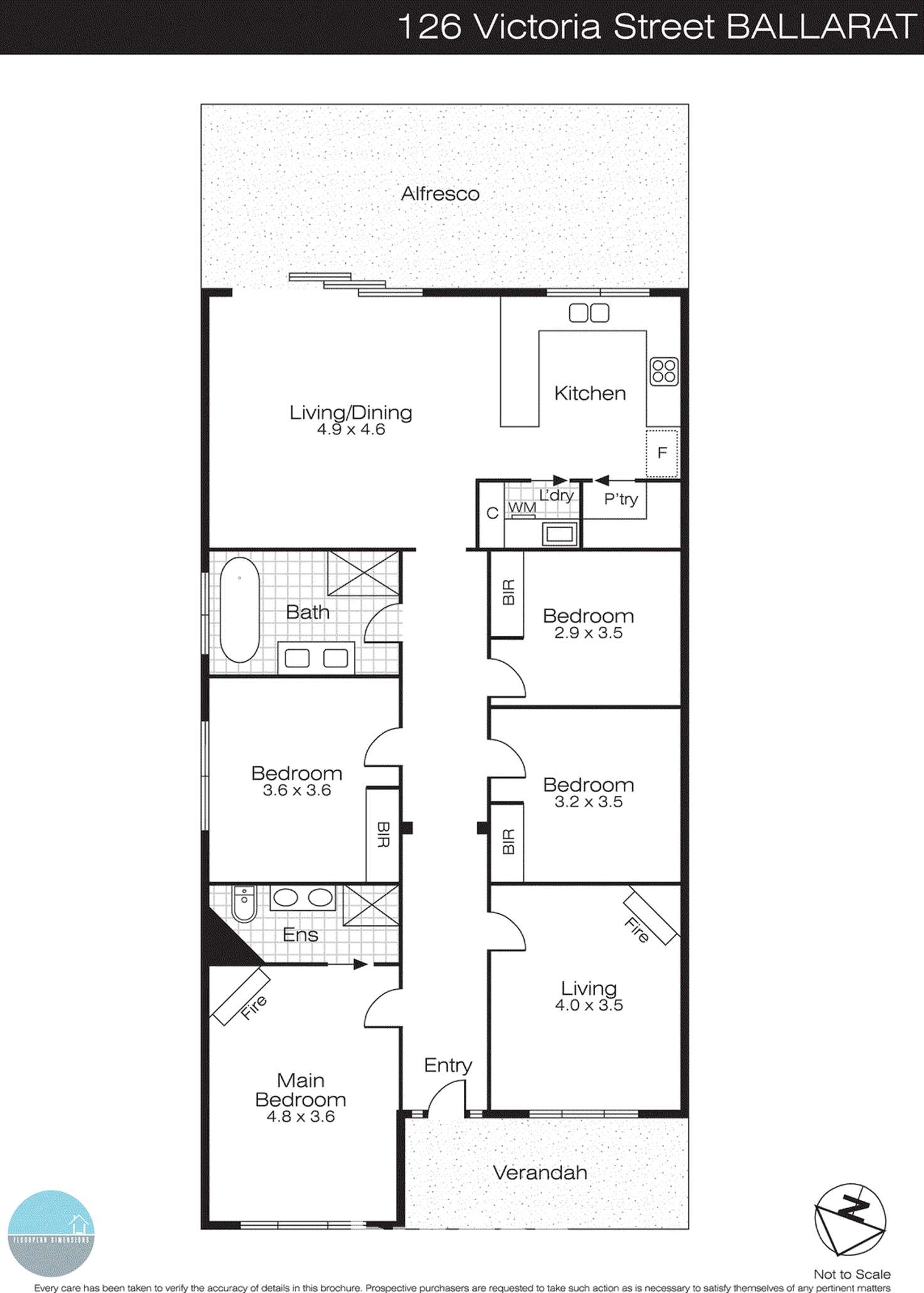 Floorplan of Homely house listing, 126 Victoria Street, Ballarat Central VIC 3350