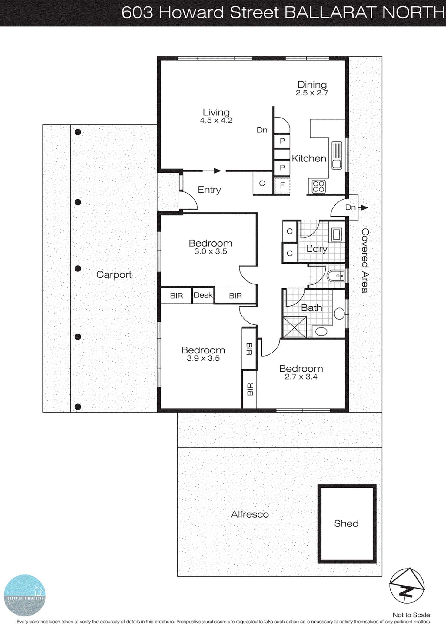Floorplan of Homely house listing, 603 Howard Street, Soldiers Hill VIC 3350