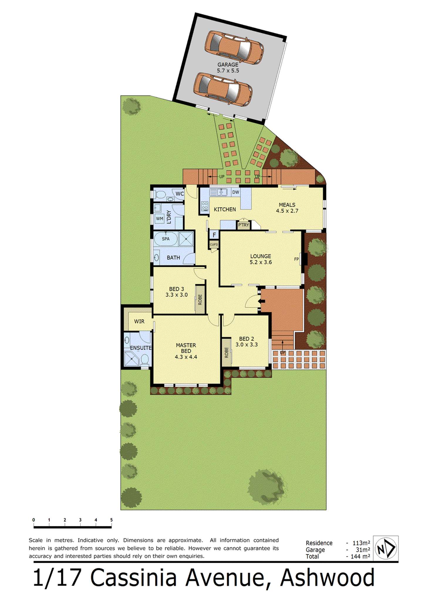 Floorplan of Homely unit listing, 1/17 Cassinia Avenue, Ashwood VIC 3147