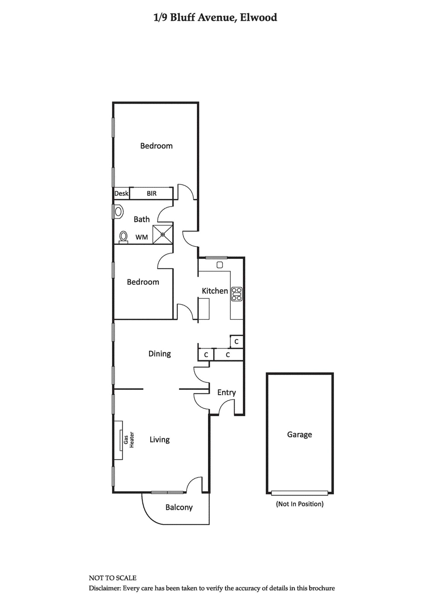 Floorplan of Homely apartment listing, 1/9 Bluff Avenue, Elwood VIC 3184