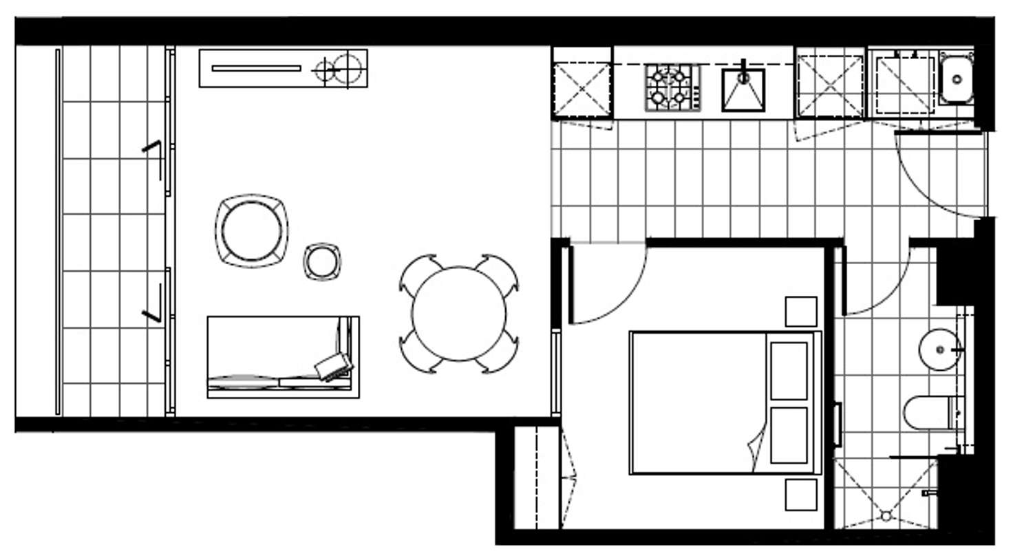 Floorplan of Homely apartment listing, 413C/11 Shamrock Street, Abbotsford VIC 3067