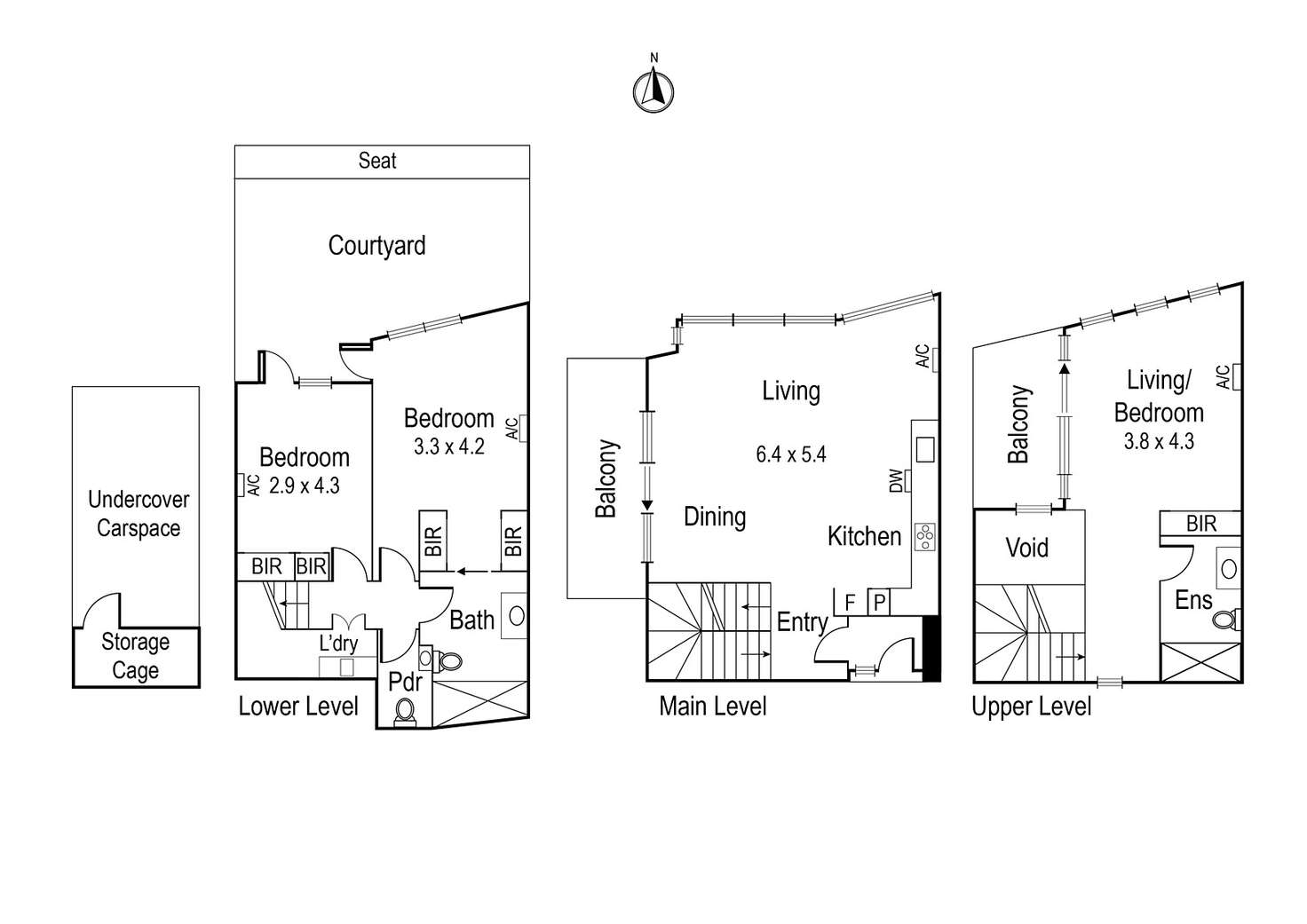 Floorplan of Homely townhouse listing, 3/18A Ivanhoe Parade, Ivanhoe VIC 3079