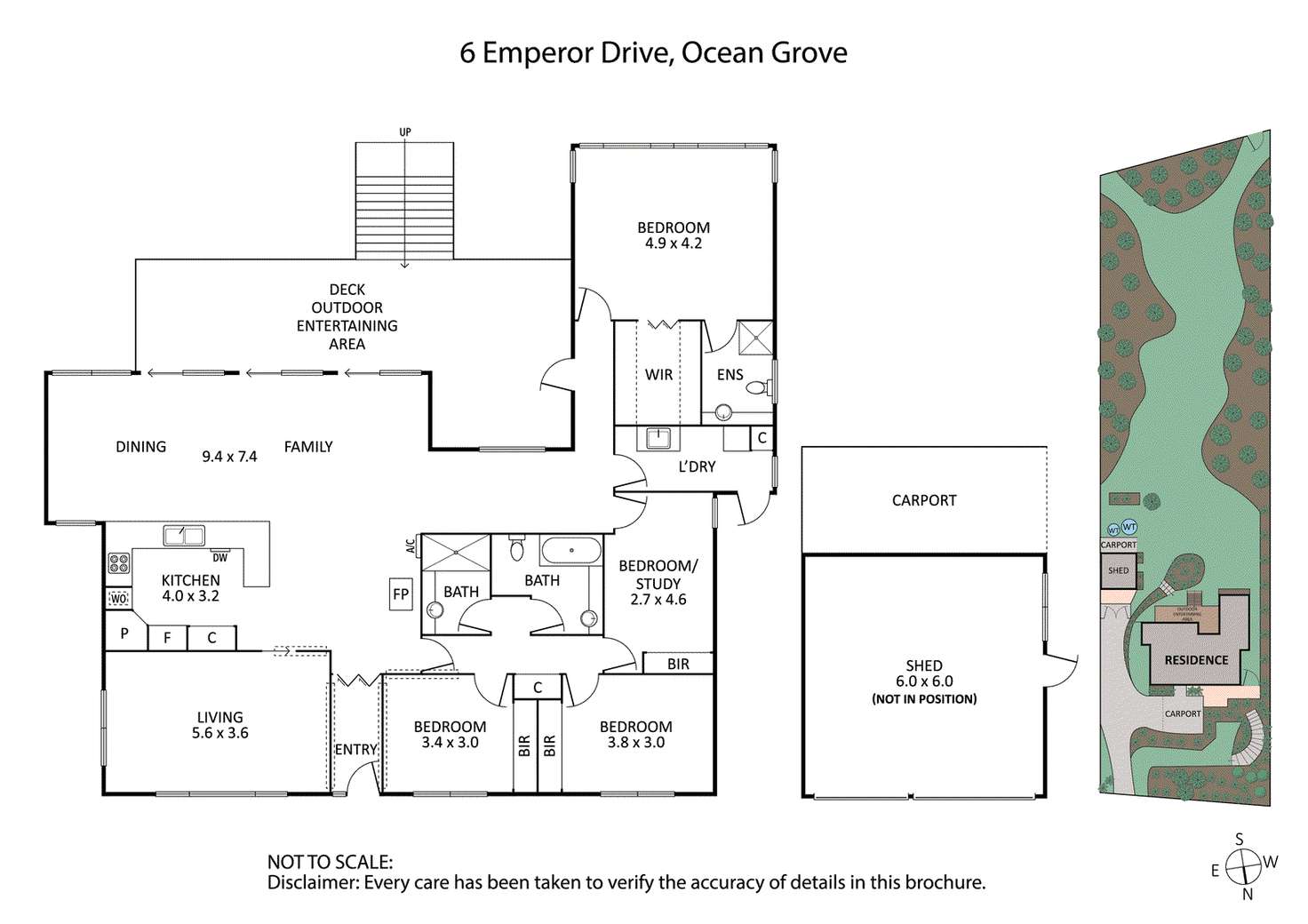 Floorplan of Homely house listing, 6 Emperor Drive, Ocean Grove VIC 3226