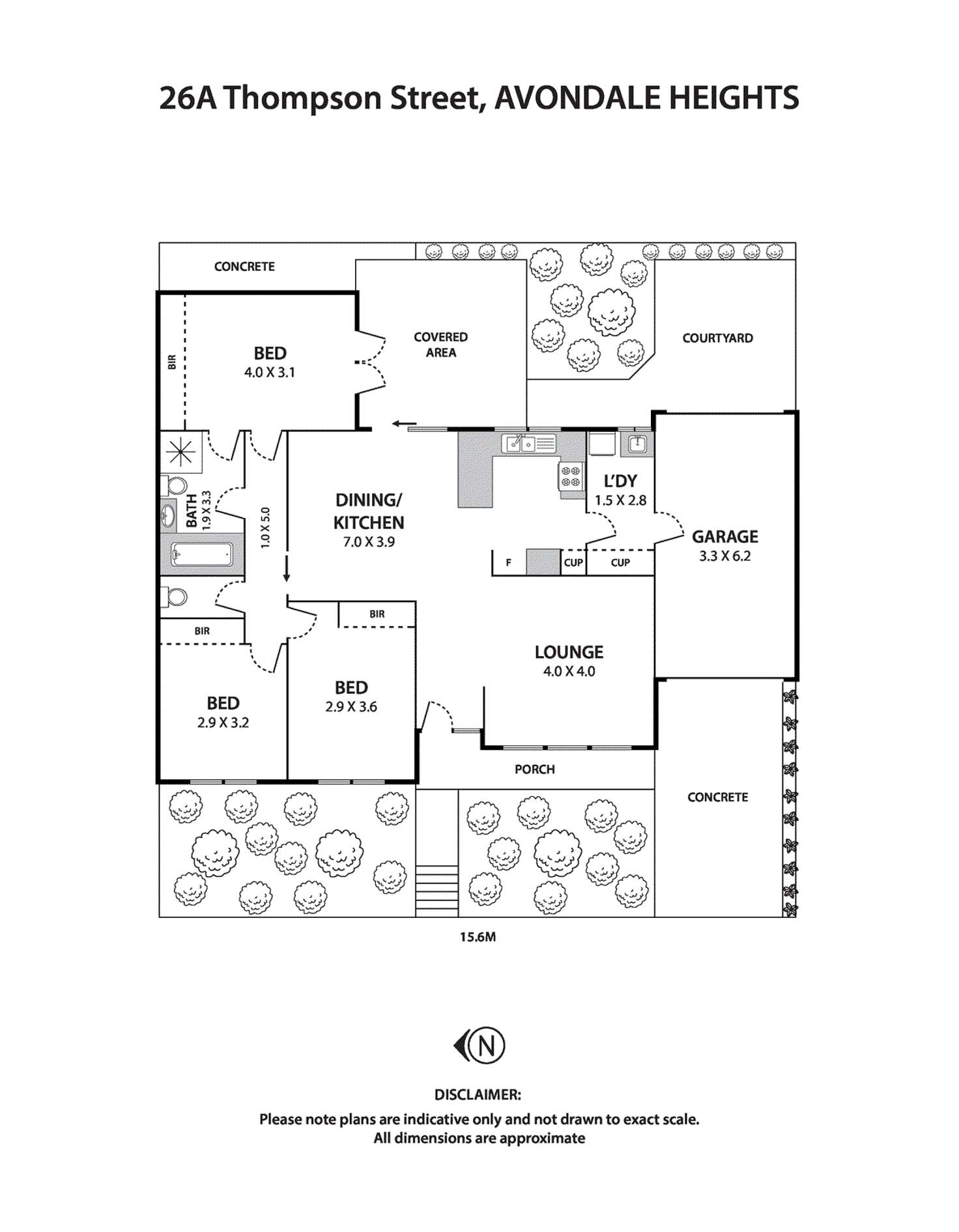 Floorplan of Homely house listing, 26A Thompson Street, Avondale Heights VIC 3034