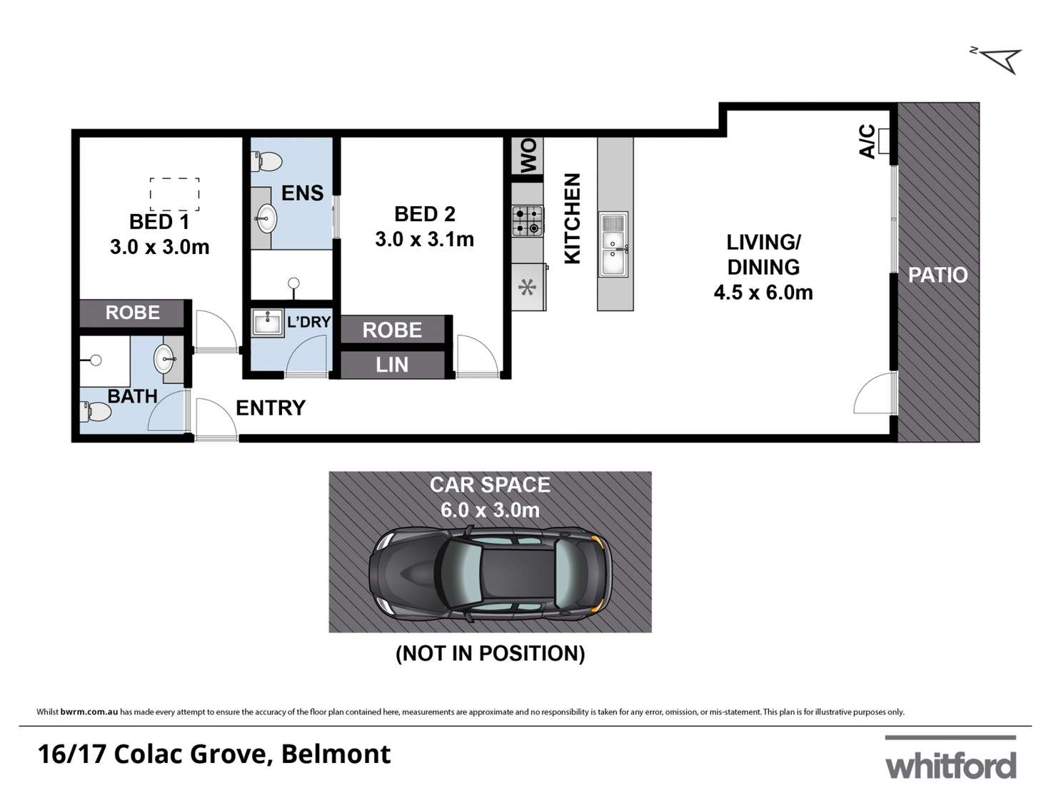Floorplan of Homely unit listing, 16/17 Colac Grove, Belmont VIC 3216