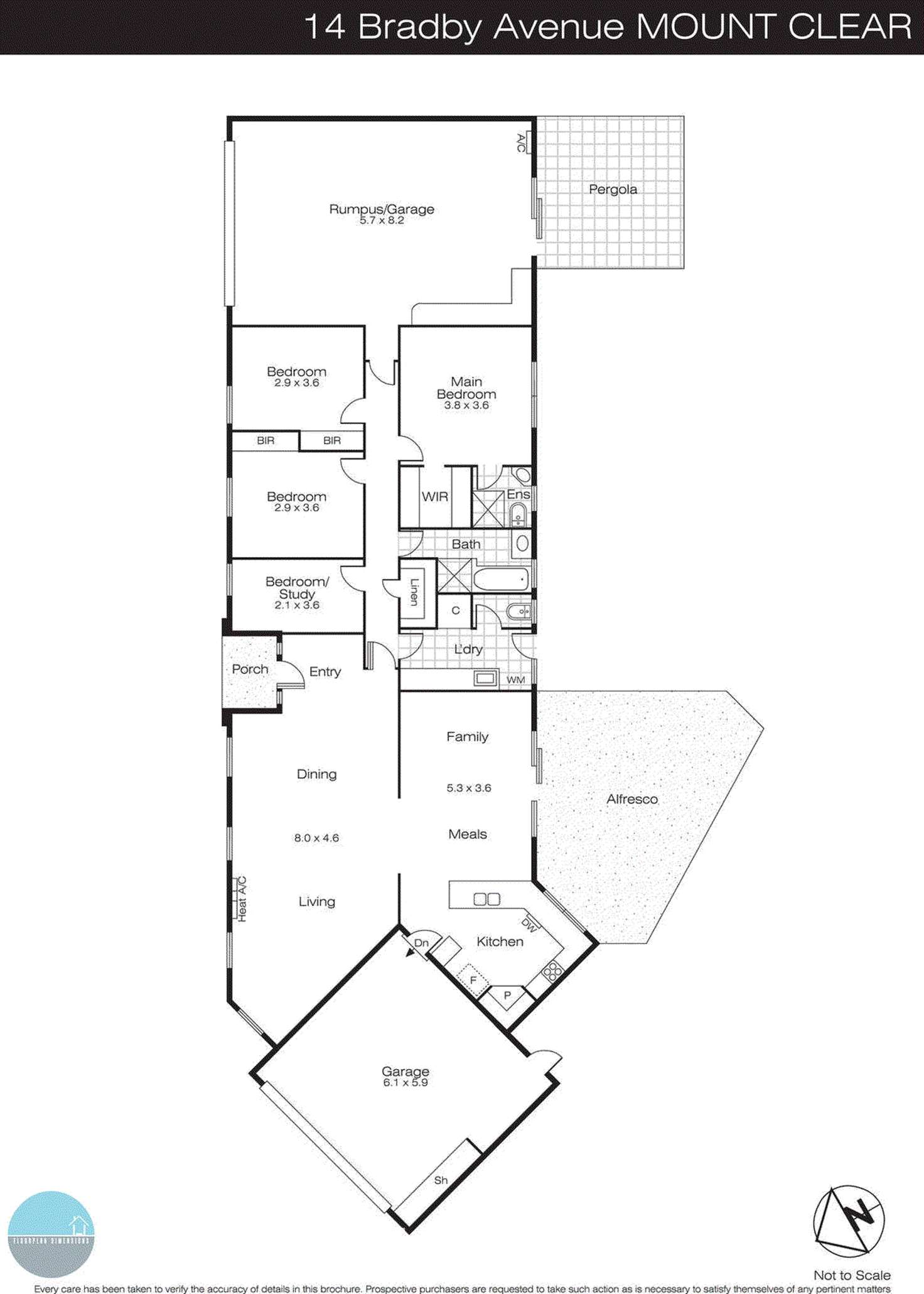 Floorplan of Homely house listing, 14 Bradby Avenue, Mount Clear VIC 3350