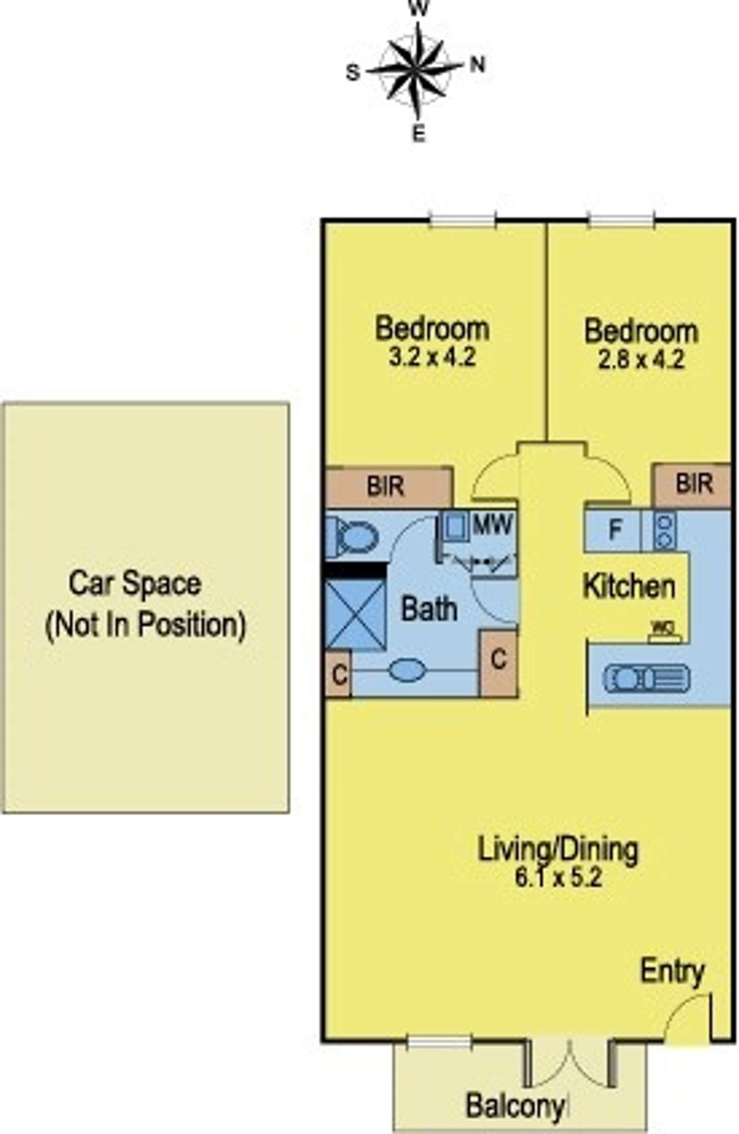 Floorplan of Homely apartment listing, 21/682 Nicholson Street, Fitzroy North VIC 3068