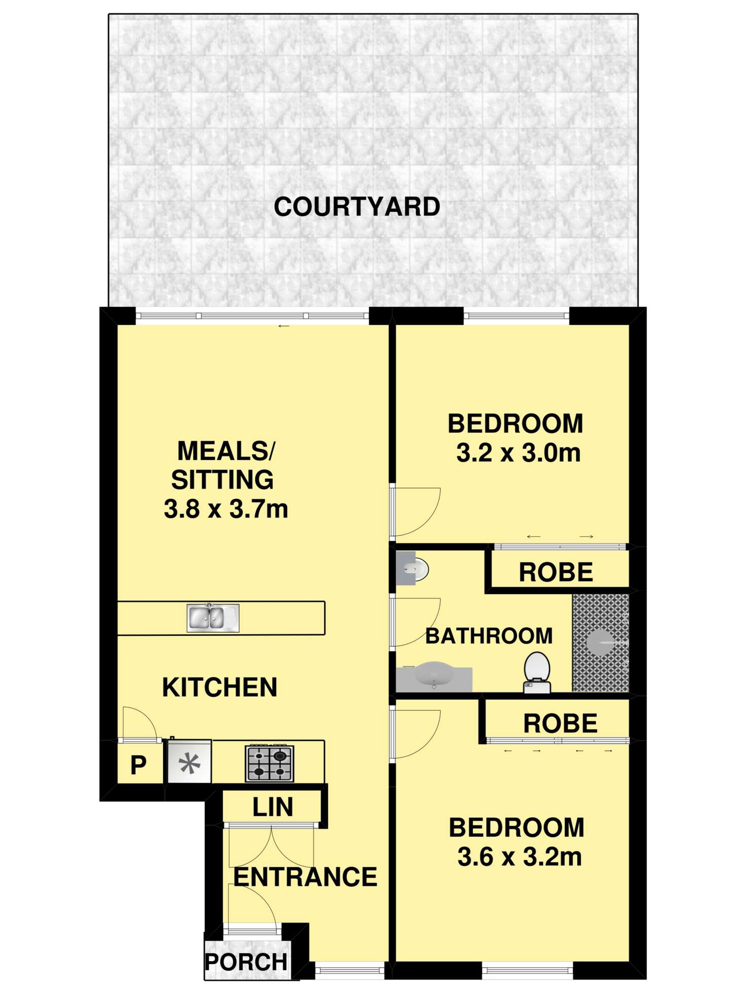 Floorplan of Homely unit listing, 2/3 Orr Street, Heidelberg Heights VIC 3081