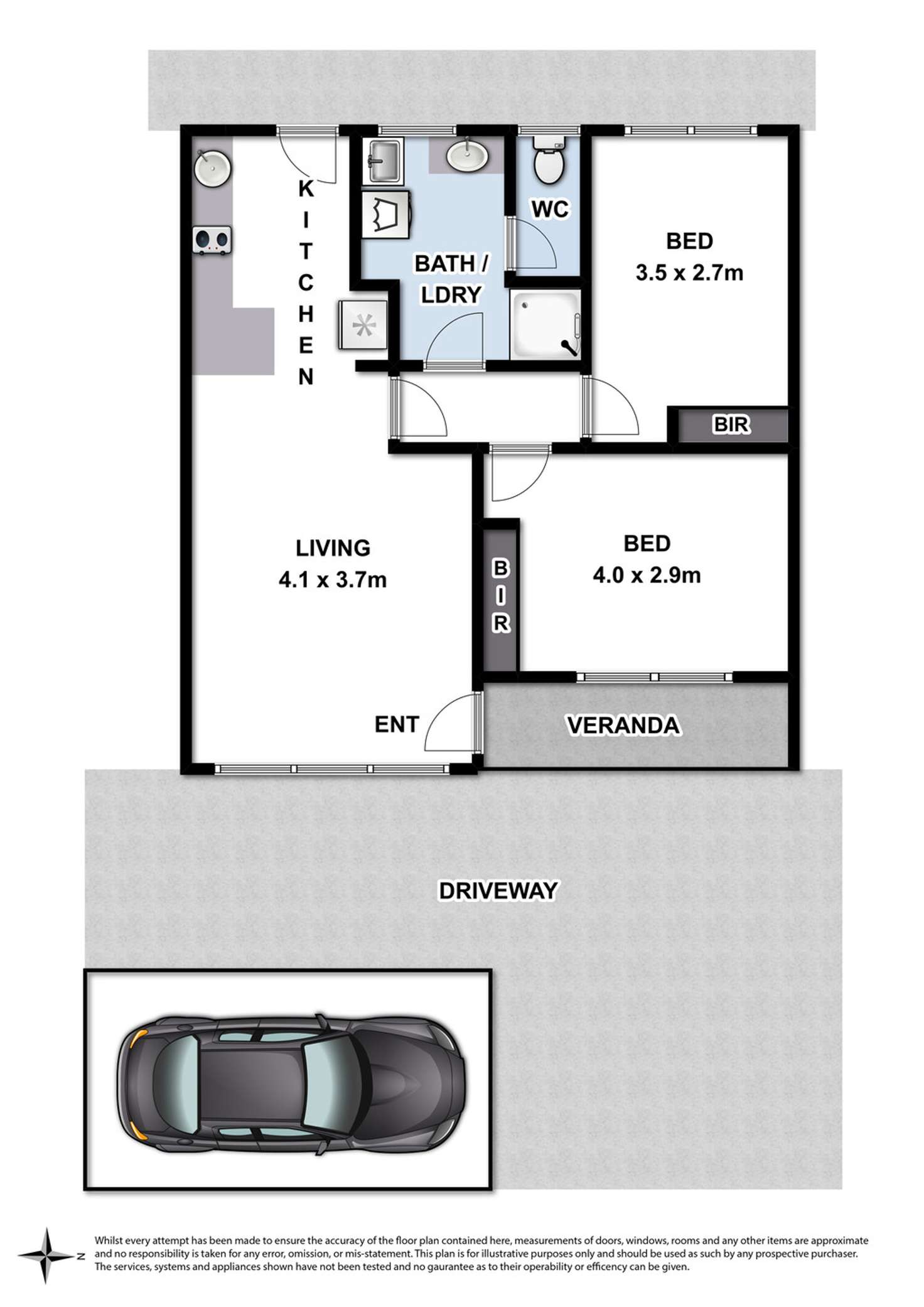 Floorplan of Homely unit listing, 2/13 Manifold Street, Manifold Heights VIC 3218