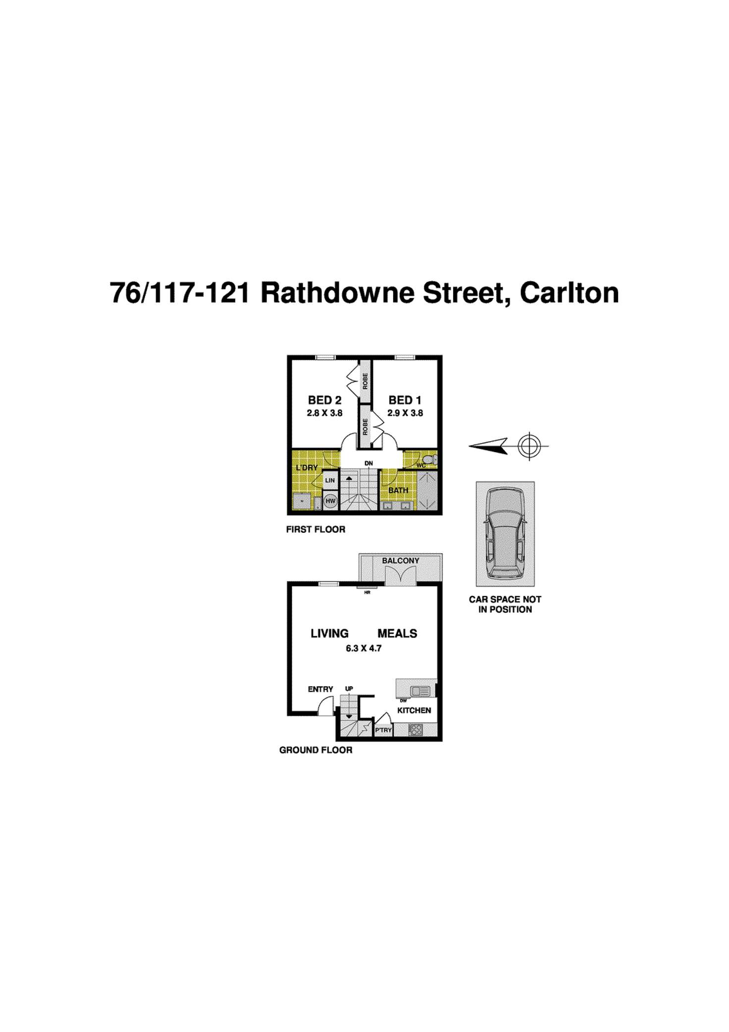Floorplan of Homely apartment listing, 76/117-121 Rathdowne Street, Carlton VIC 3053