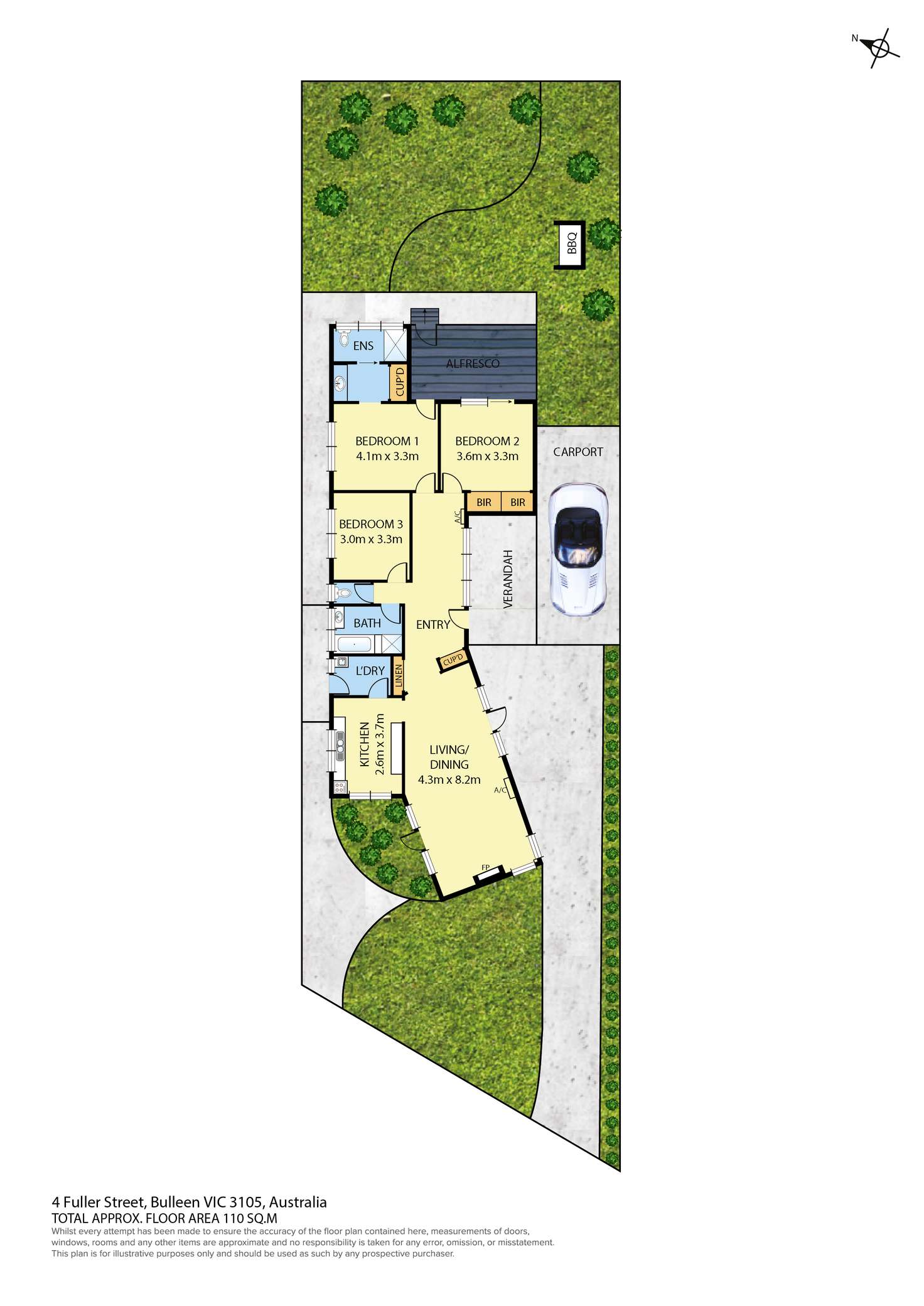 Floorplan of Homely house listing, 4 Fuller Street, Bulleen VIC 3105