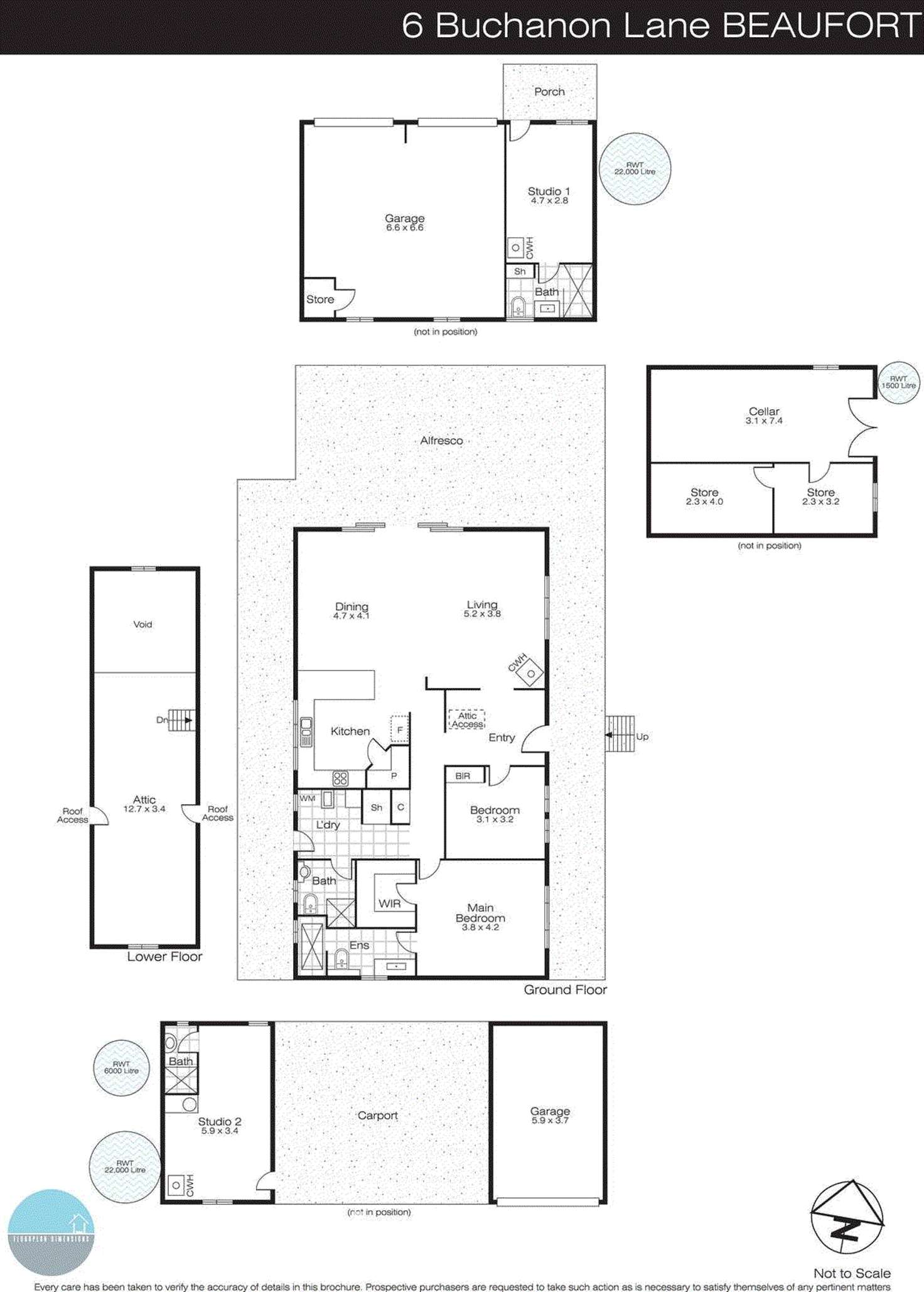 Floorplan of Homely house listing, 6 Buchanan Lane, Beaufort VIC 3373