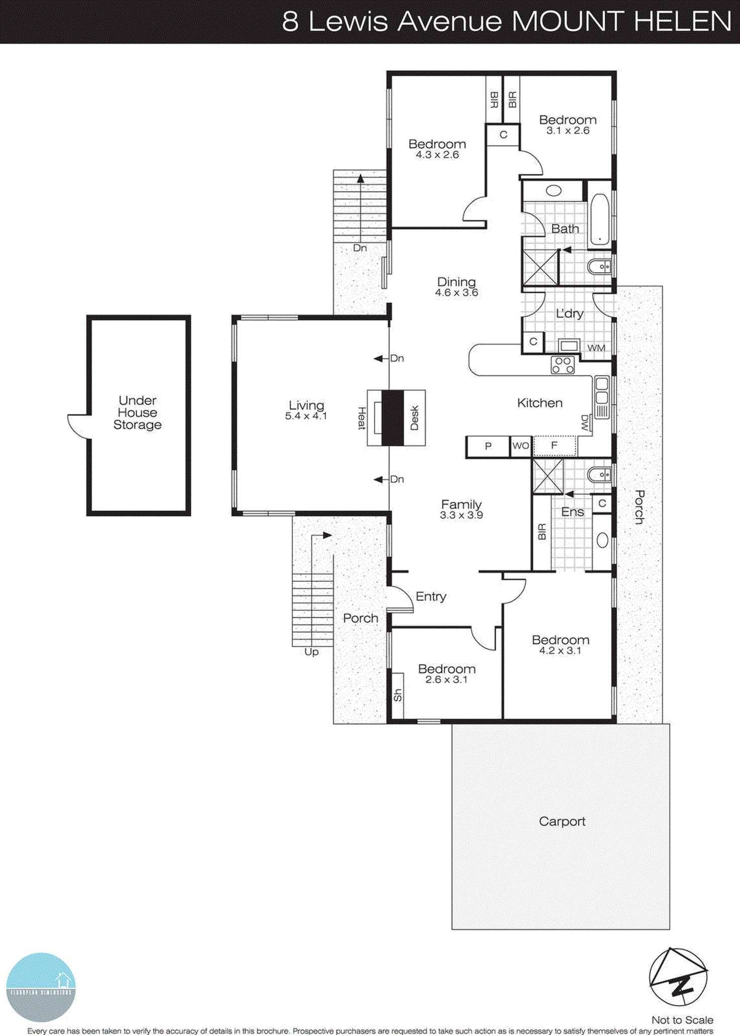 Floorplan of Homely house listing, 8 Lewis Avenue, Mount Helen VIC 3350
