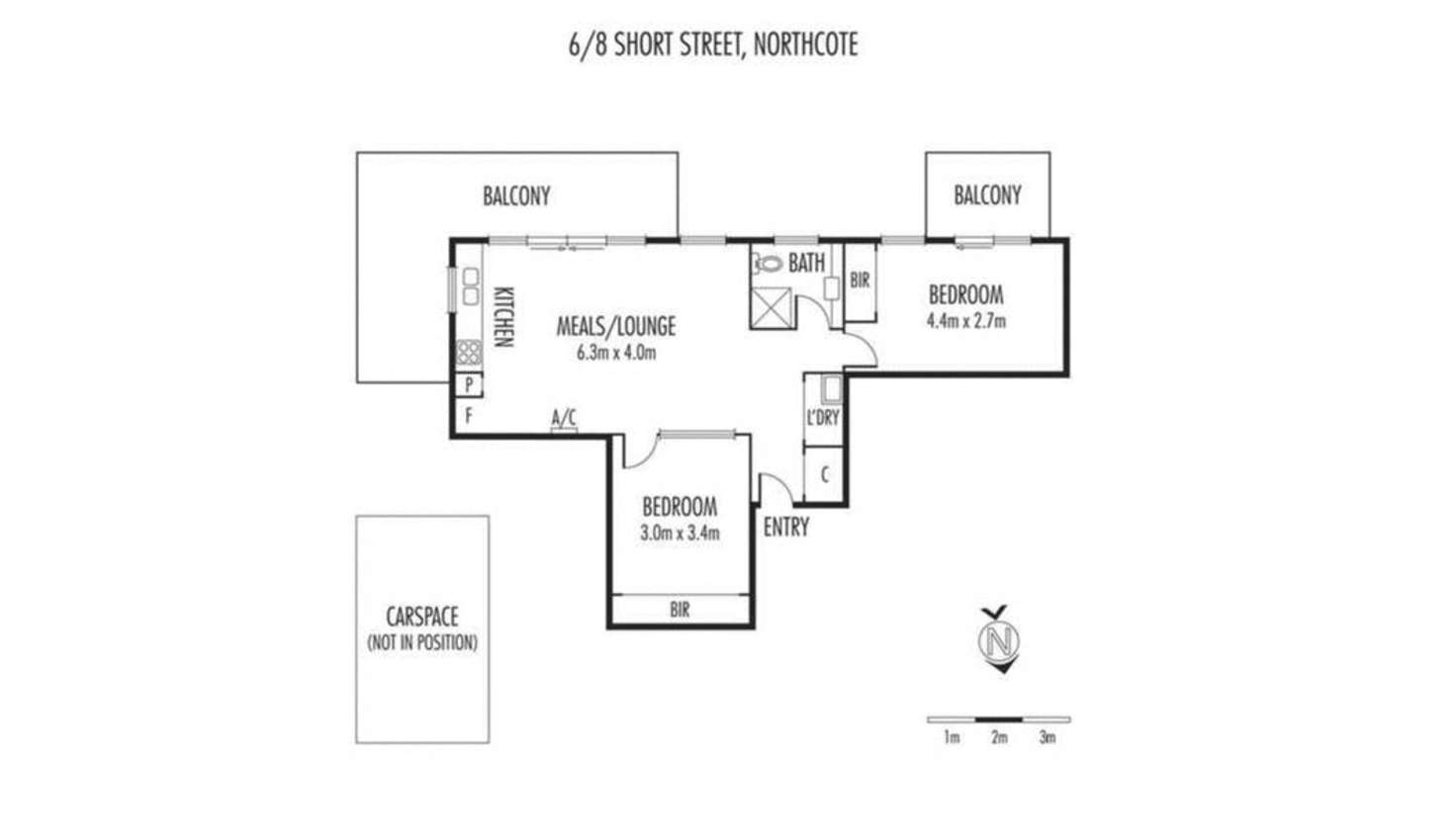 Floorplan of Homely apartment listing, 6/8 Short Street, Northcote VIC 3070