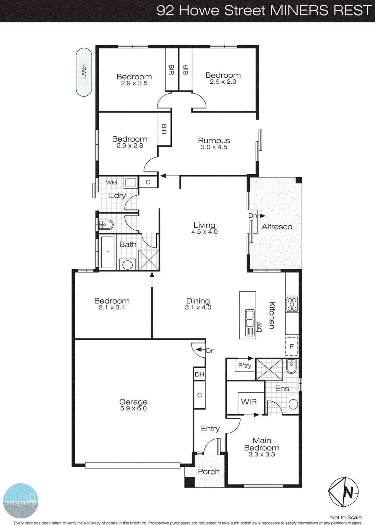 Floorplan of Homely house listing, 92 Howe Street, Miners Rest VIC 3352
