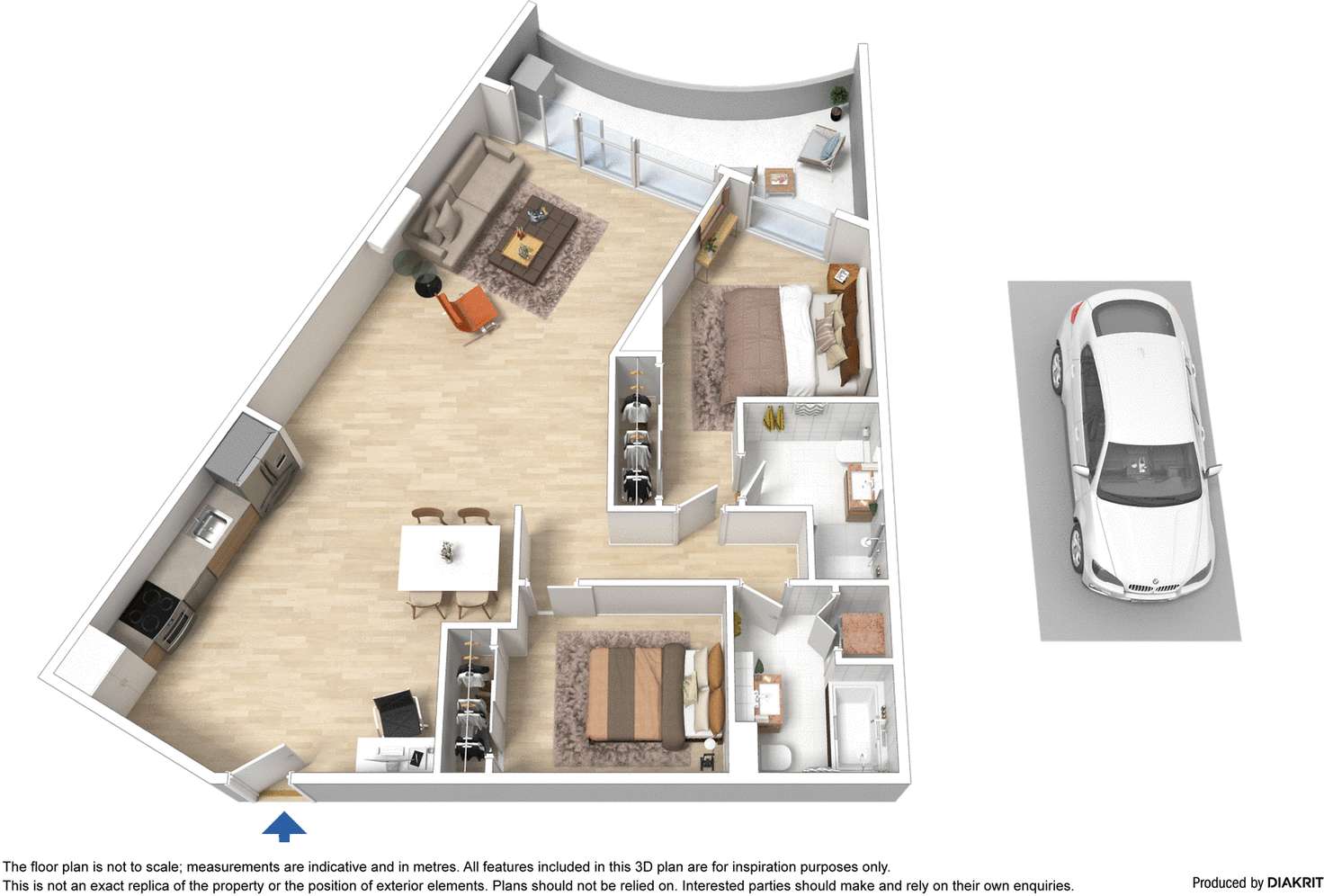 Floorplan of Homely apartment listing, 563/38 Mt Alexander Rd, Travancore VIC 3032