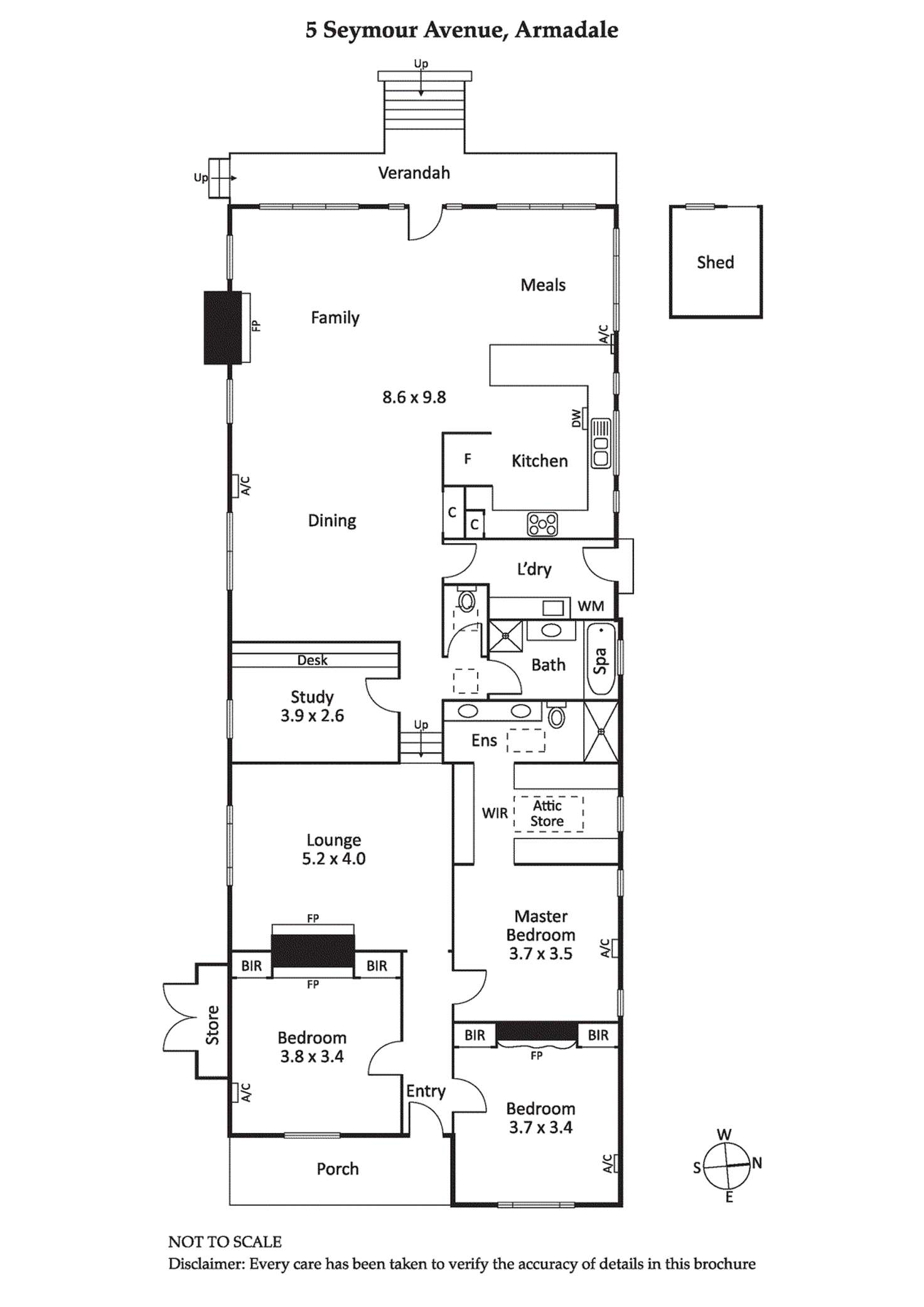 Floorplan of Homely house listing, 5 Seymour Avenue, Armadale VIC 3143