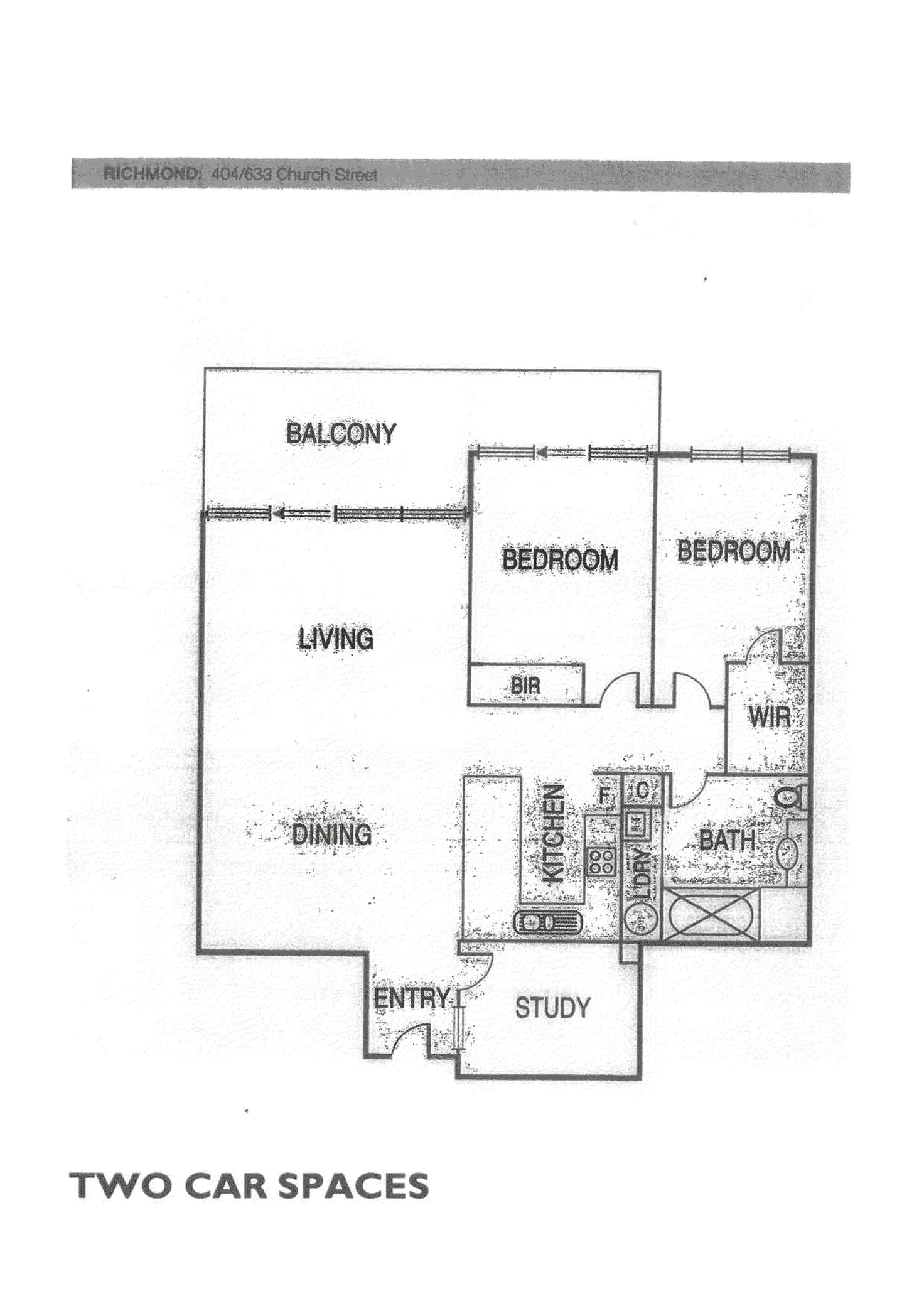 Floorplan of Homely apartment listing, 404/633 Church Street, Richmond VIC 3121