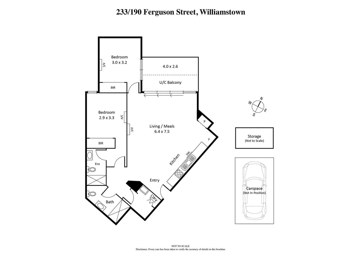 Floorplan of Homely apartment listing, 233/190 Ferguson Street, Williamstown VIC 3016