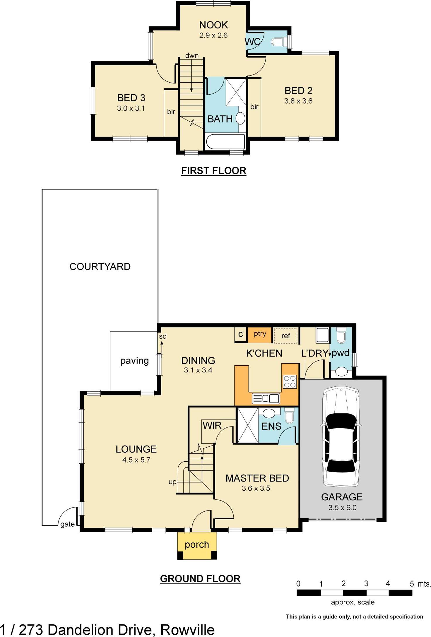 Floorplan of Homely townhouse listing, 1/273 Dandelion Drive, Rowville VIC 3178
