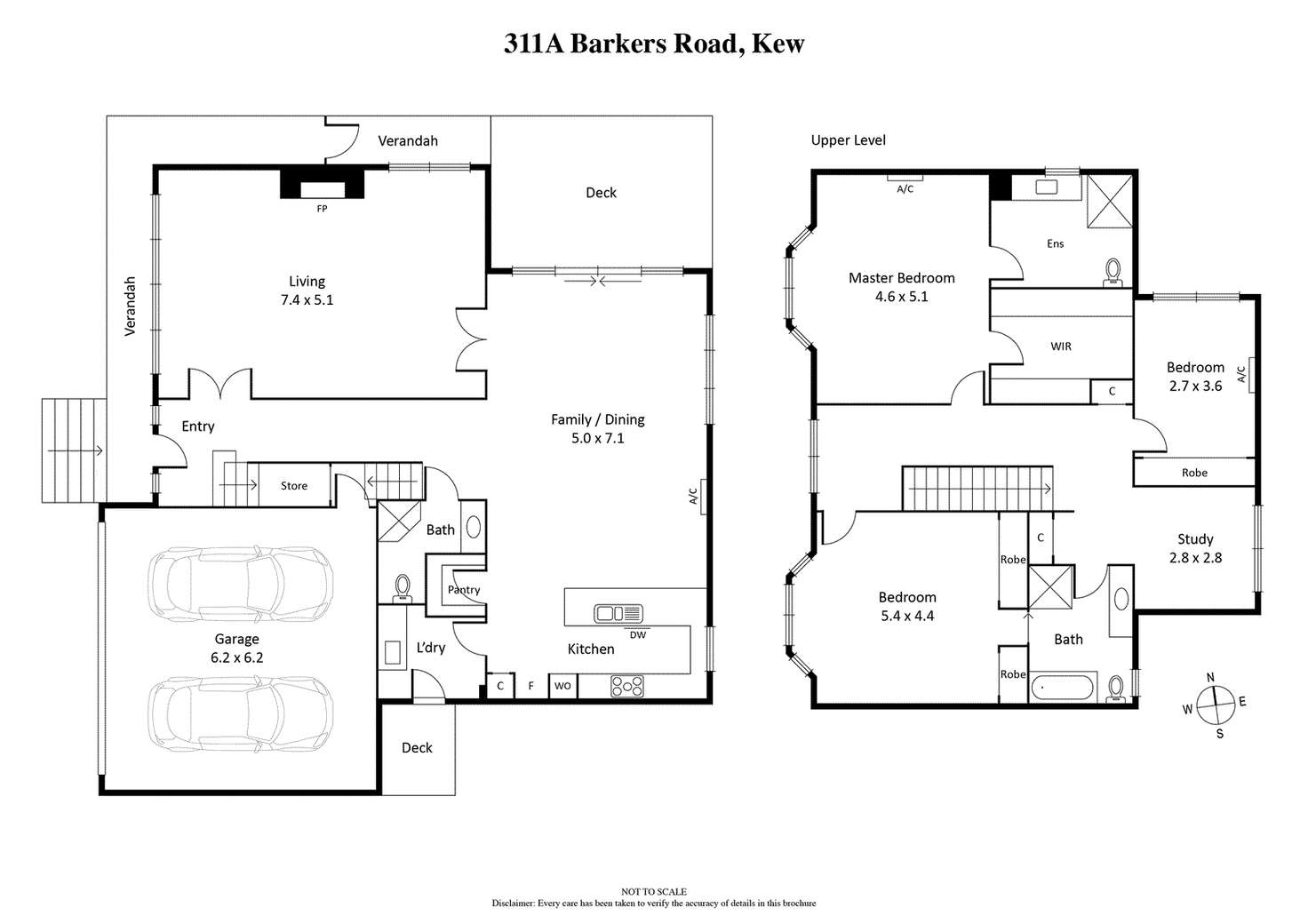 Floorplan of Homely townhouse listing, 311A Barkers Road, Kew VIC 3101