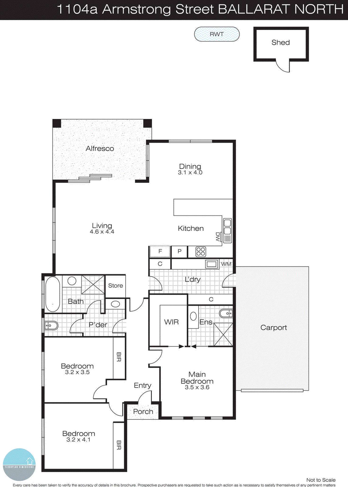 Floorplan of Homely house listing, 1104A Armstrong Street North, Ballarat North VIC 3350