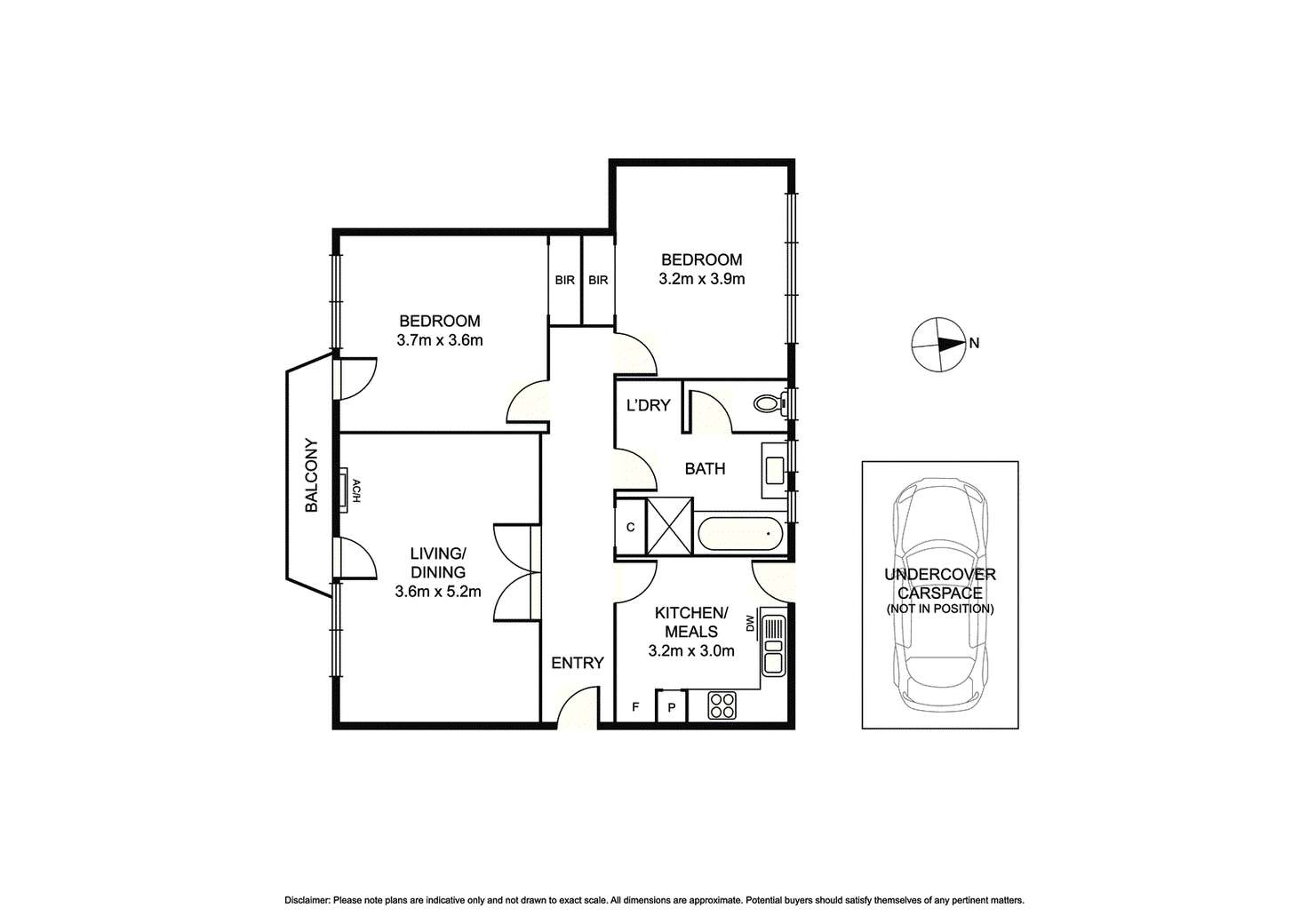 Floorplan of Homely apartment listing, 2/323 Orrong Road, St Kilda East VIC 3183