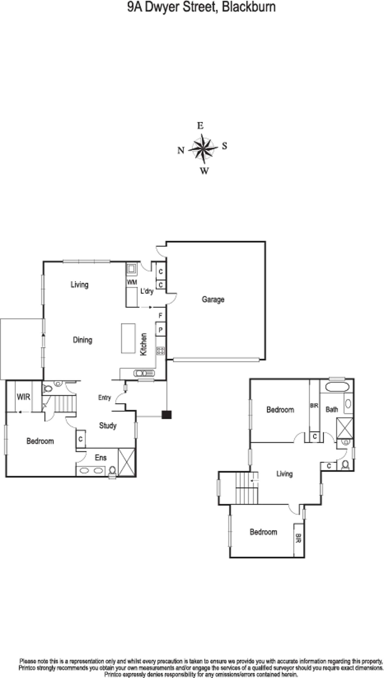 Floorplan of Homely townhouse listing, 9 Dwyer Street, Blackburn VIC 3130