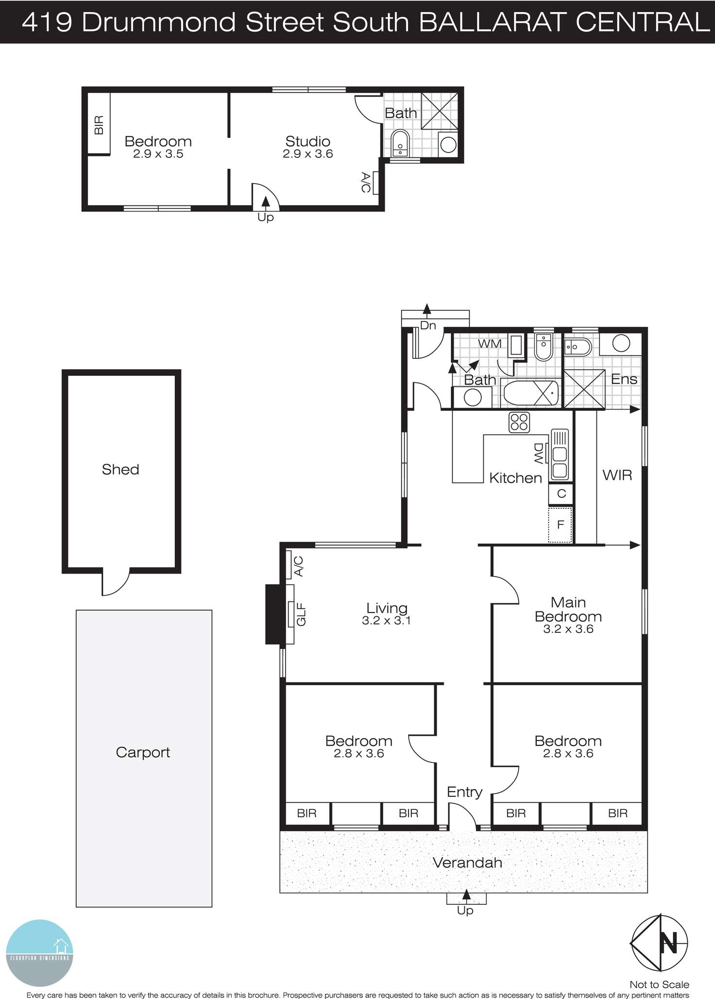 Floorplan of Homely house listing, 419 Drummond Street South, Ballarat Central VIC 3350