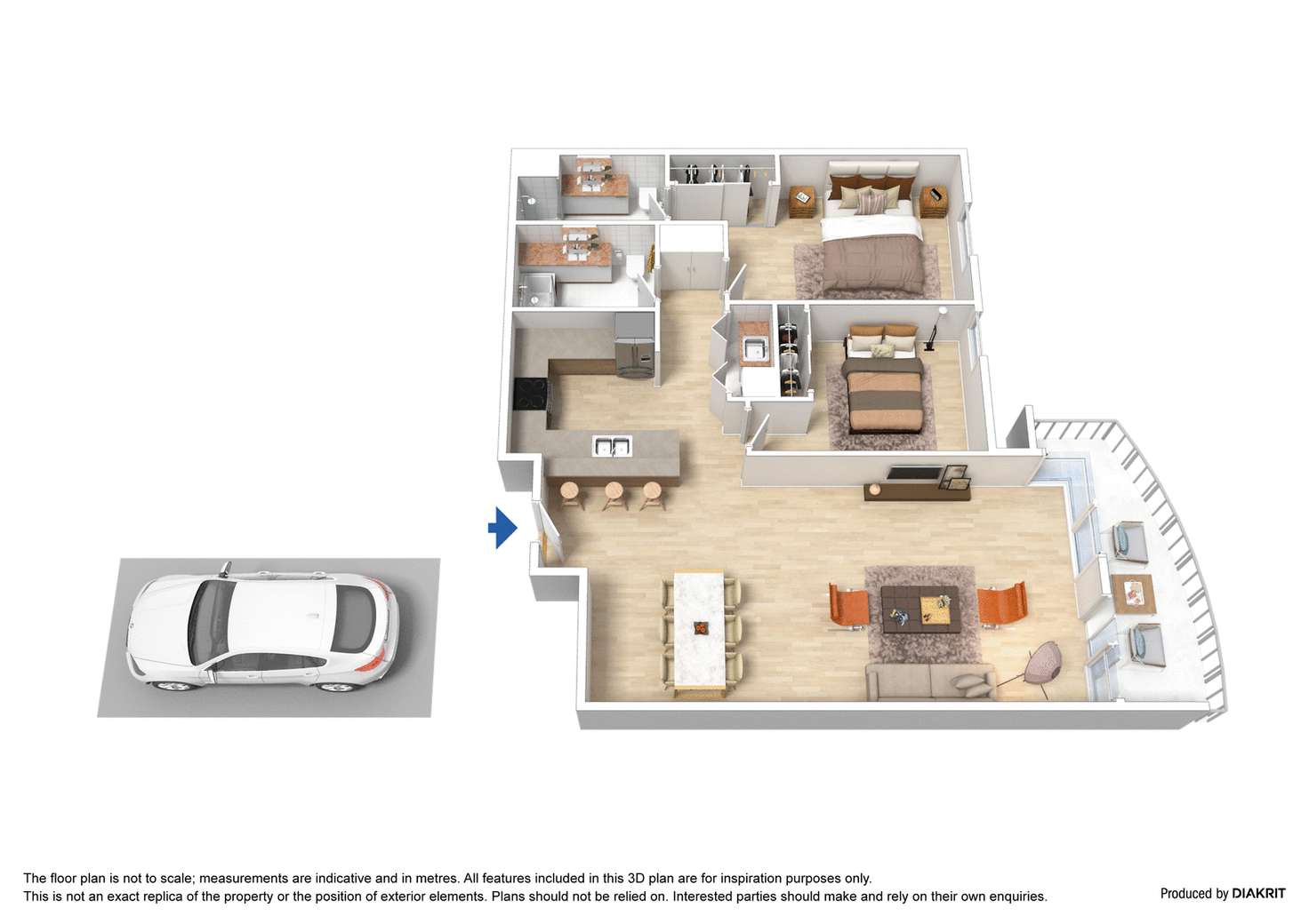 Floorplan of Homely apartment listing, 511/102 Wells Street, Southbank VIC 3006