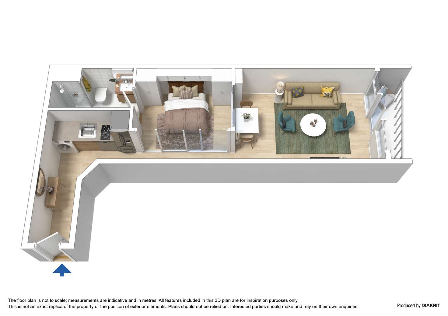 Floorplan of Homely apartment listing, 510/53 Batman Street, West Melbourne VIC 3003