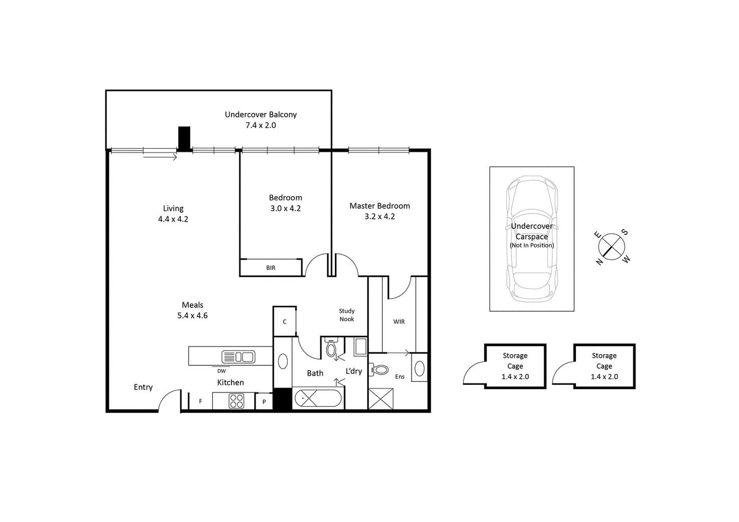 Floorplan of Homely apartment listing, 503E/126 Rouse Street, Port Melbourne VIC 3207